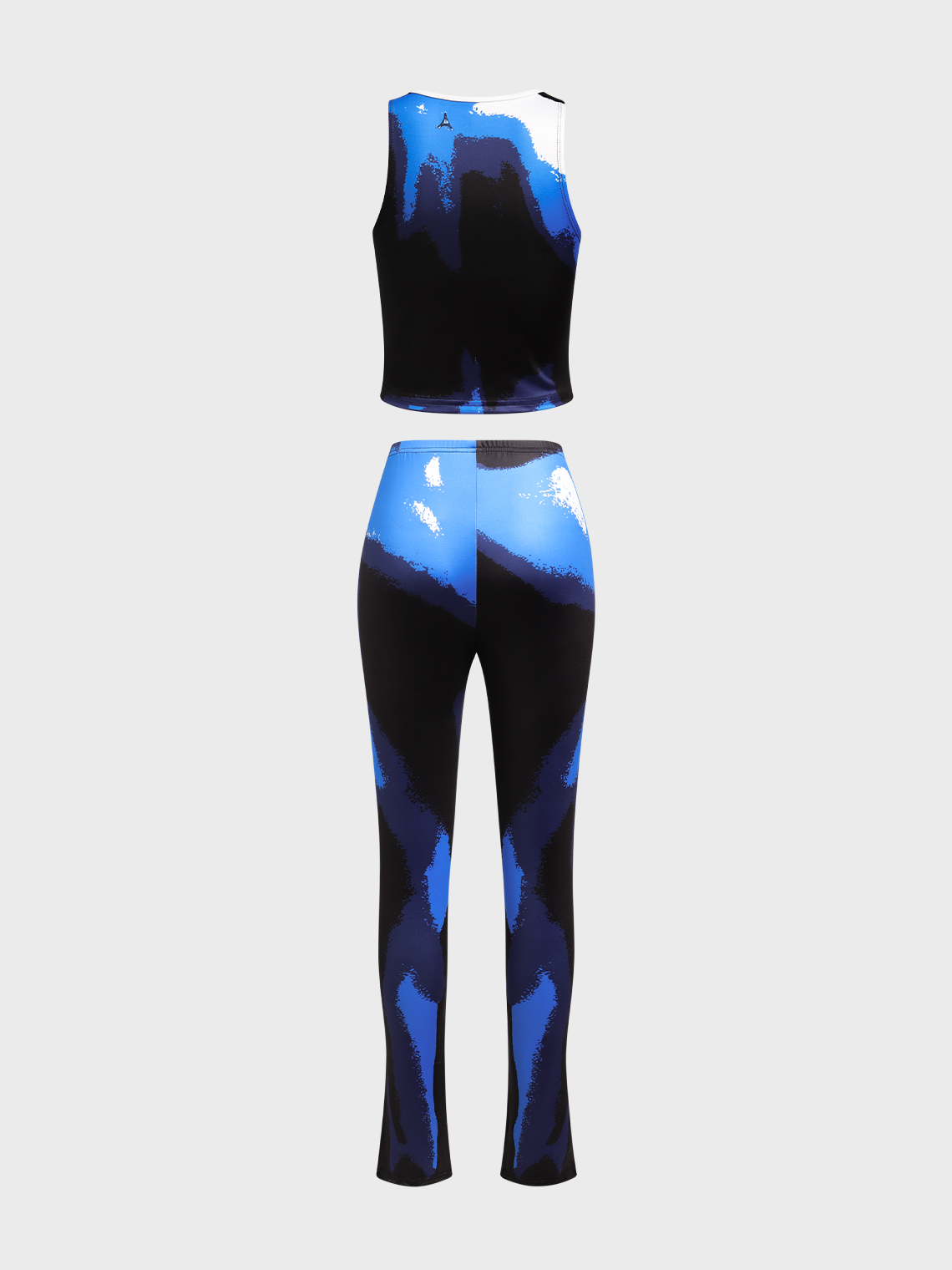 Edgy Blue Body print Two-Piece Set