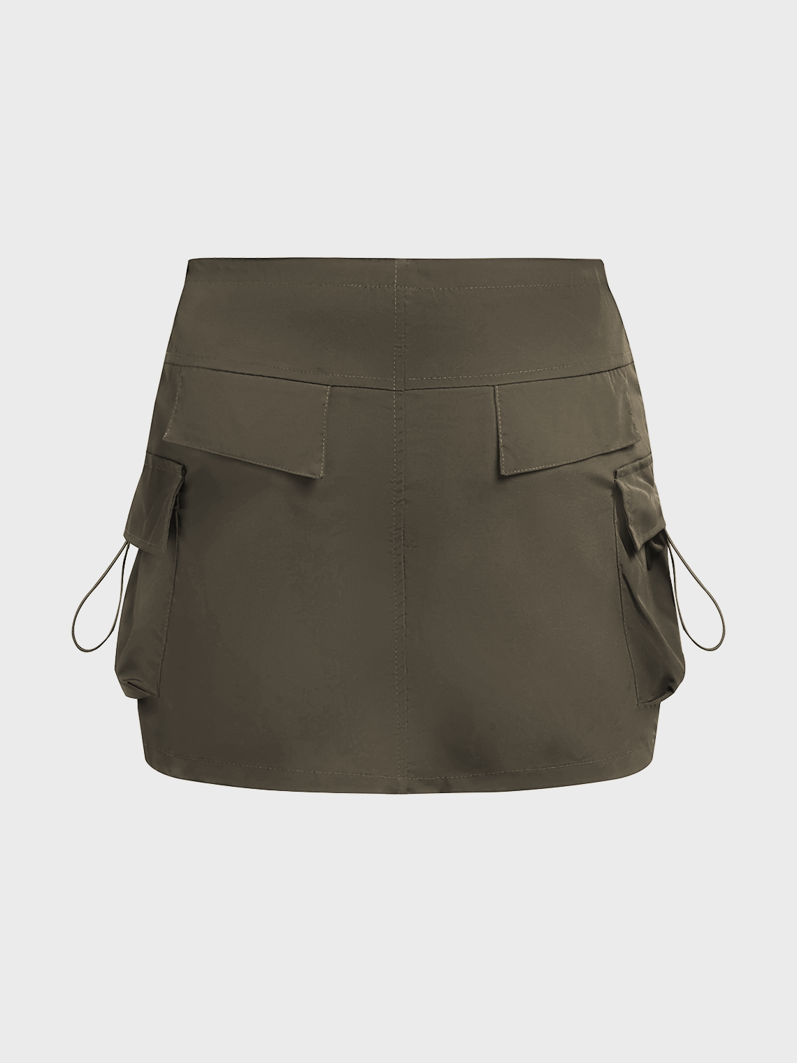 Pockets Cargo Plain Short Skirt