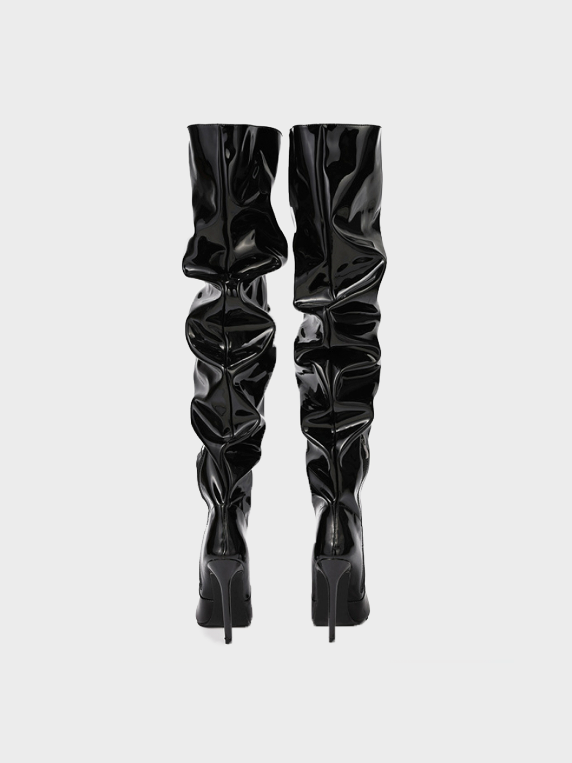 PU Thigh High Stiletto Heel Boots