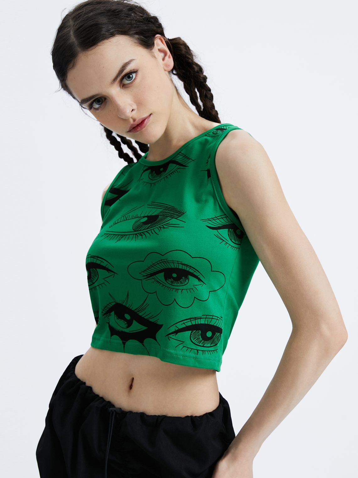 Y2K Green Eyes Top Tank Top & Cami