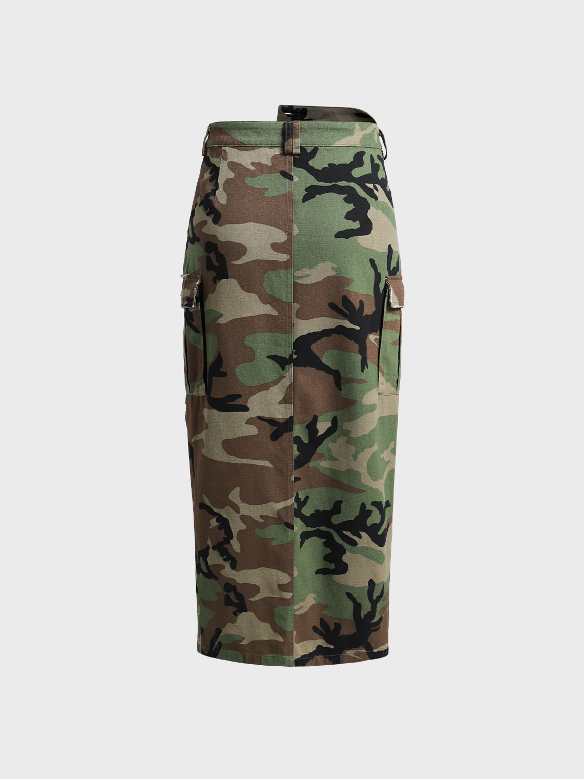 Street Army Green Slim Bottom Skirt