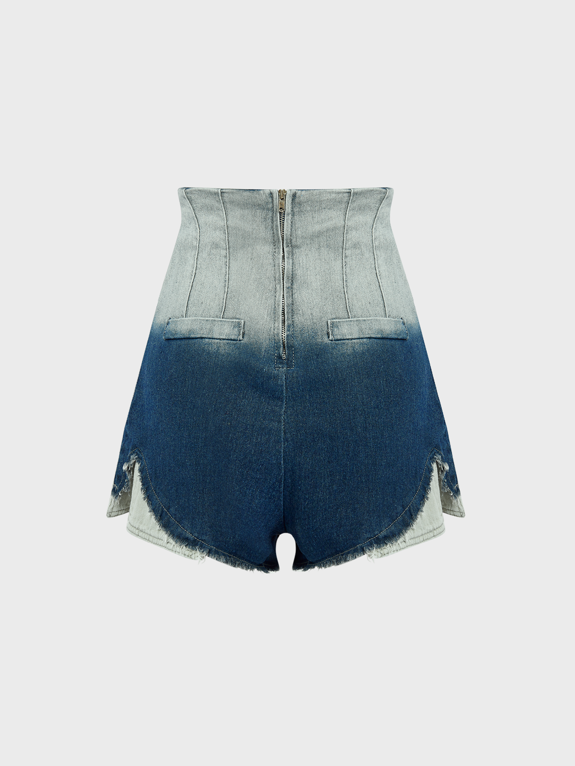 Denim Ombre Legging Denim Shorts