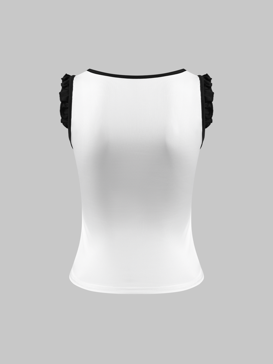 Y2k Balletcore White Color block Top Tank Top & Cami