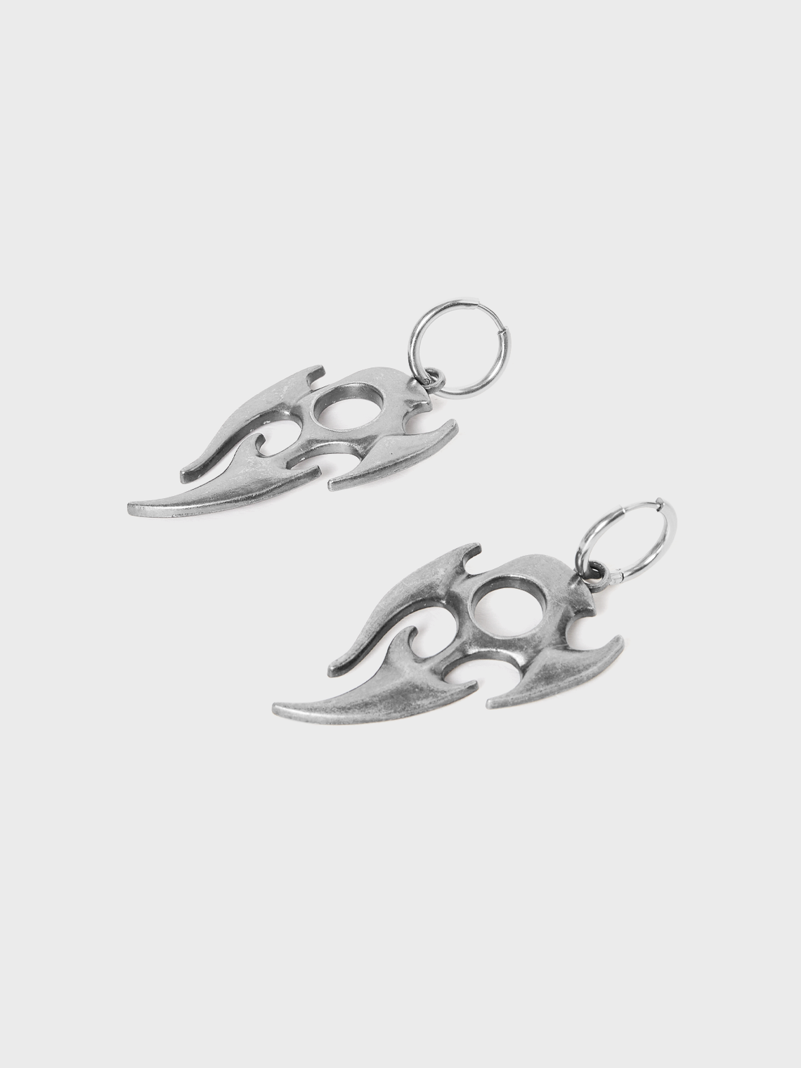 Street Silver Accessory Earrings