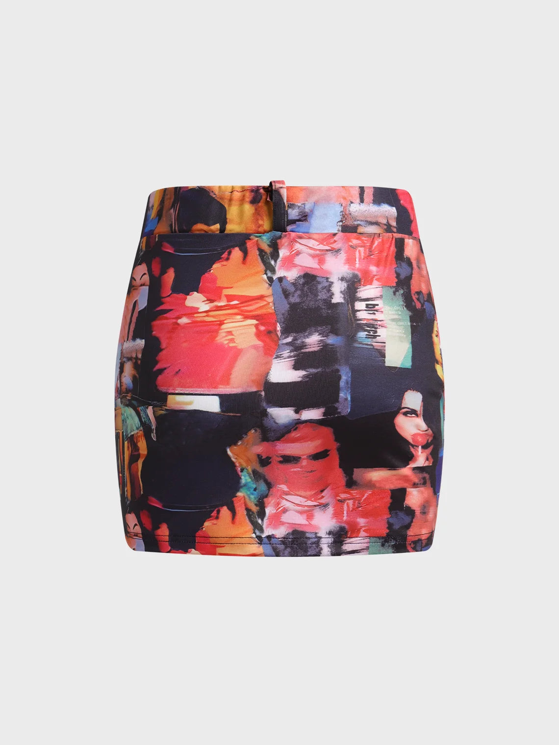 Y2k Multicolor Body print Bottom Skirt