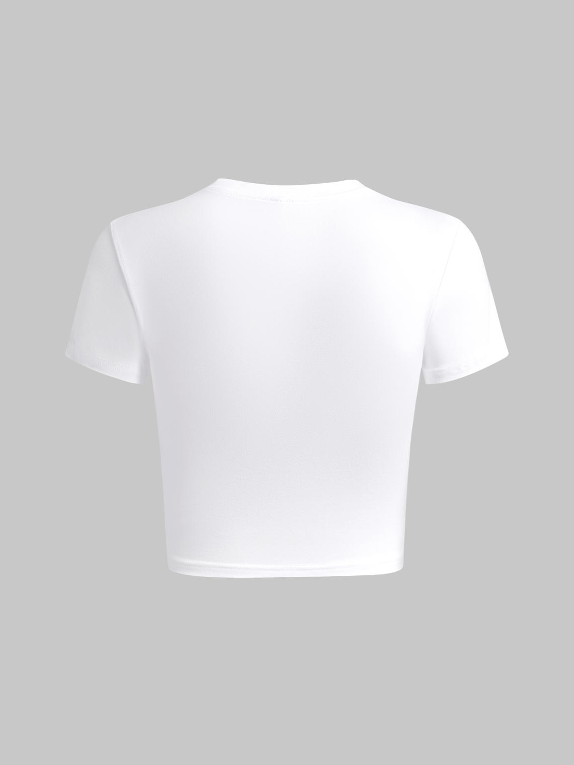 Y2k White Graphic Basic Top T-Shirt