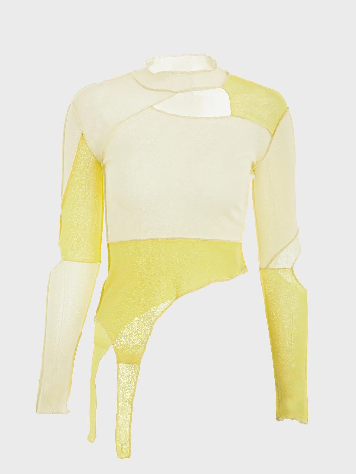 Casual Yellow Top T-Shirt