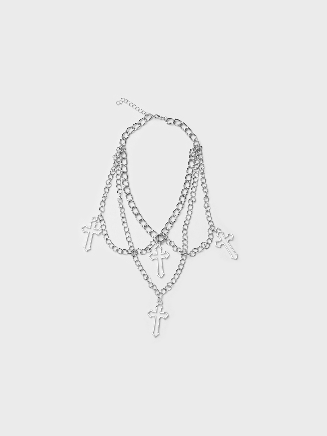 Metal Cross Abstract Necklace