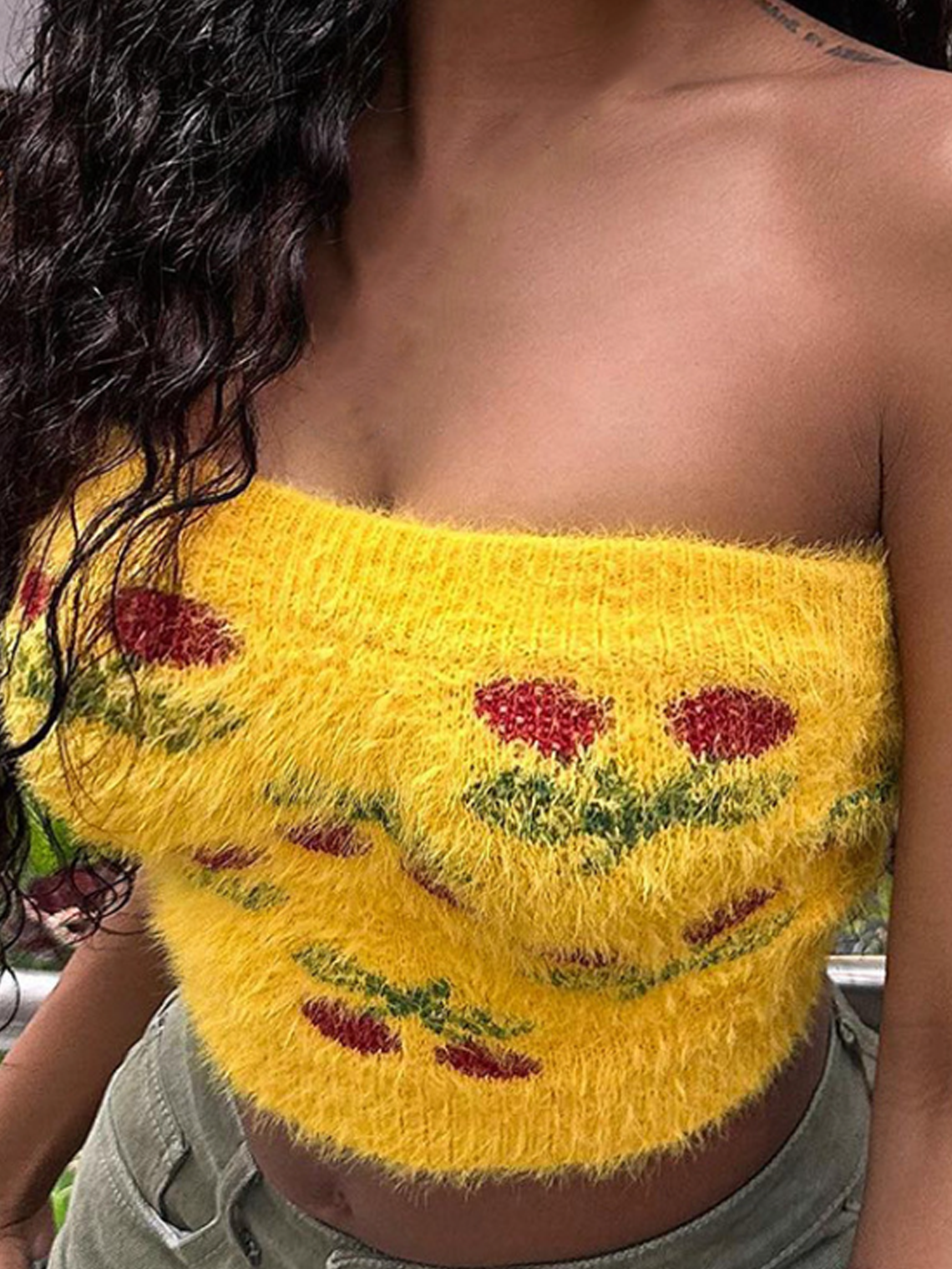 Knitted Fruit Tube Top