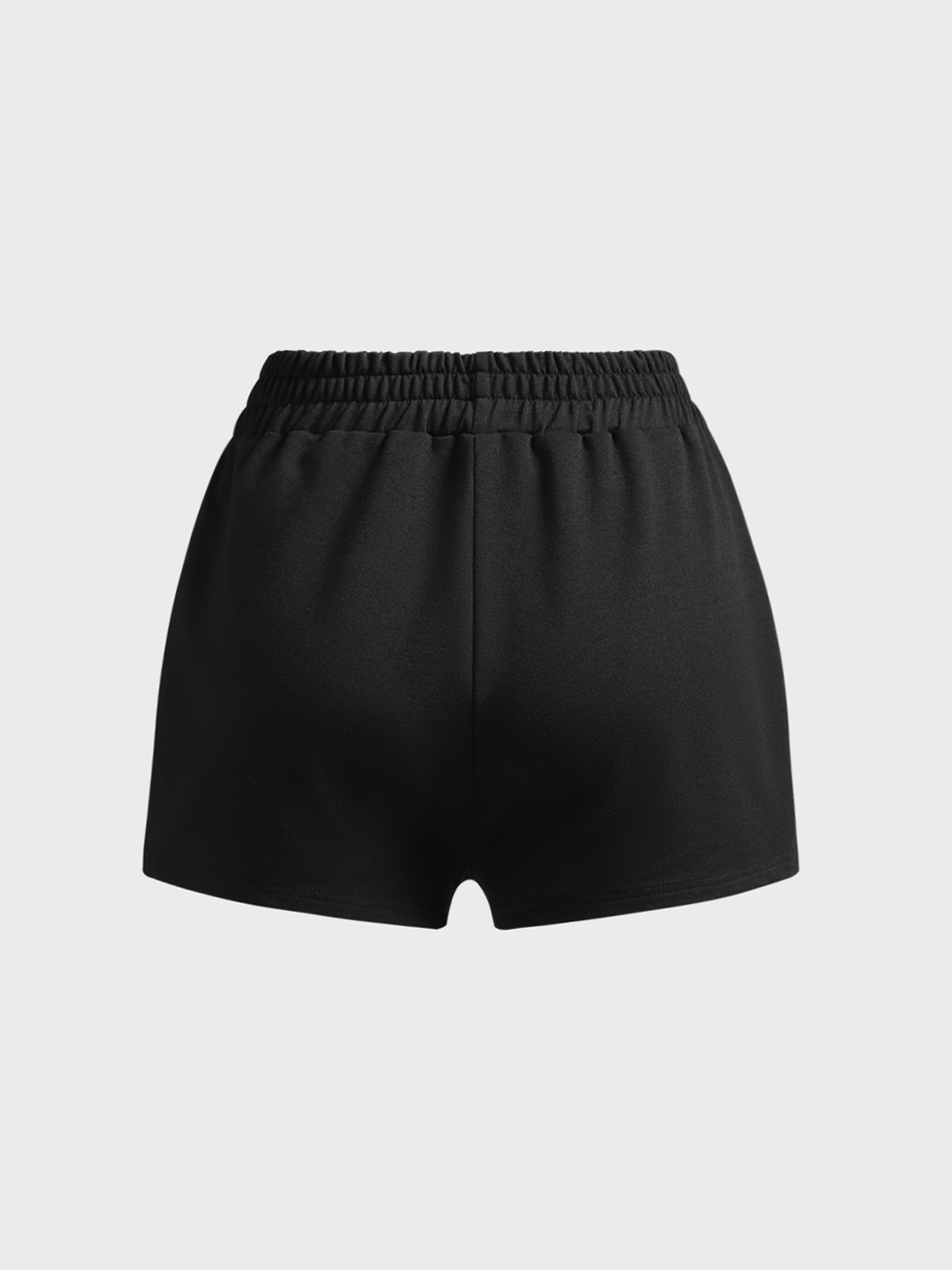 Y2k Black Text letters Basic Bottom Shorts