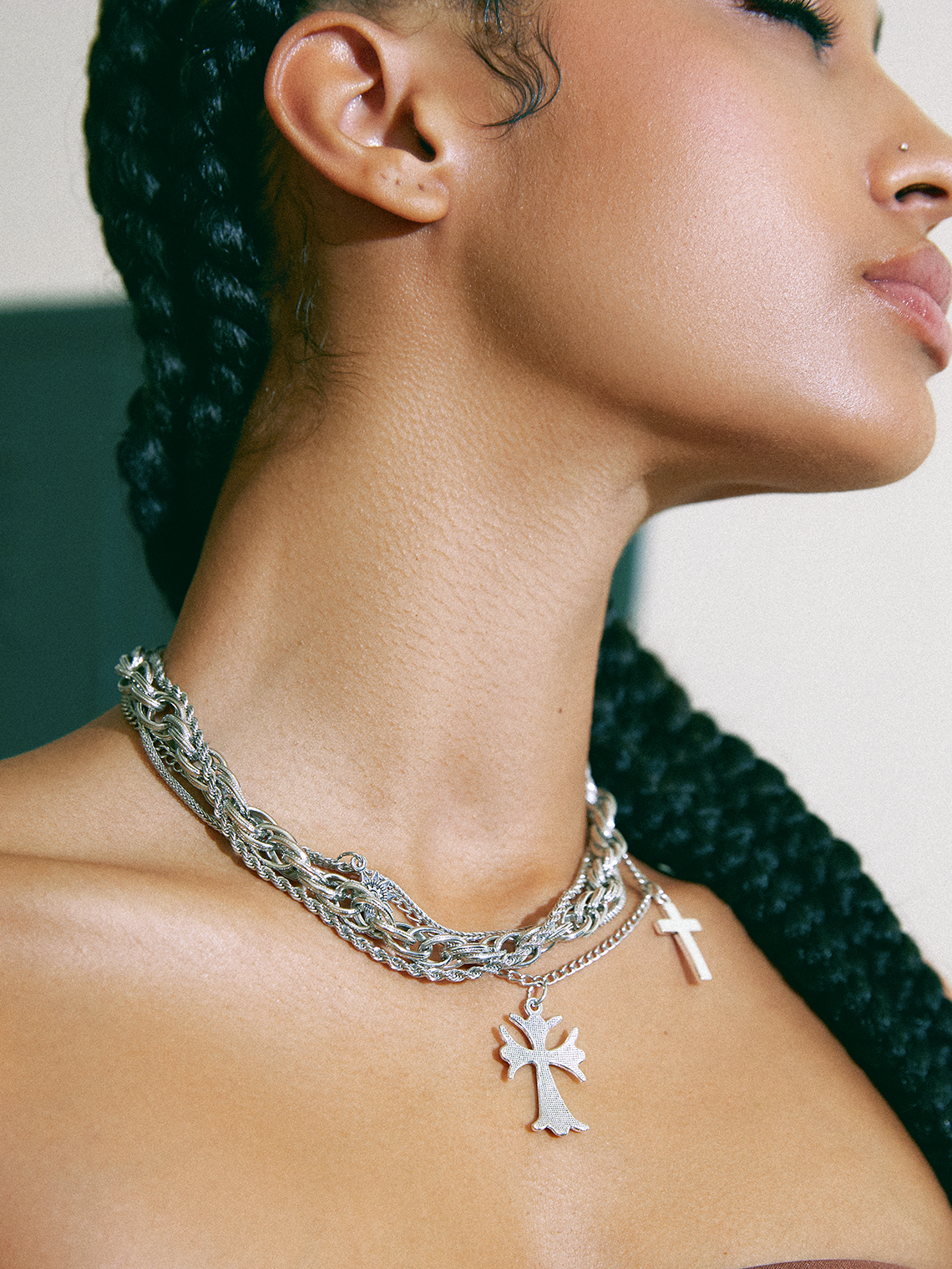 Metal Cross Necklace