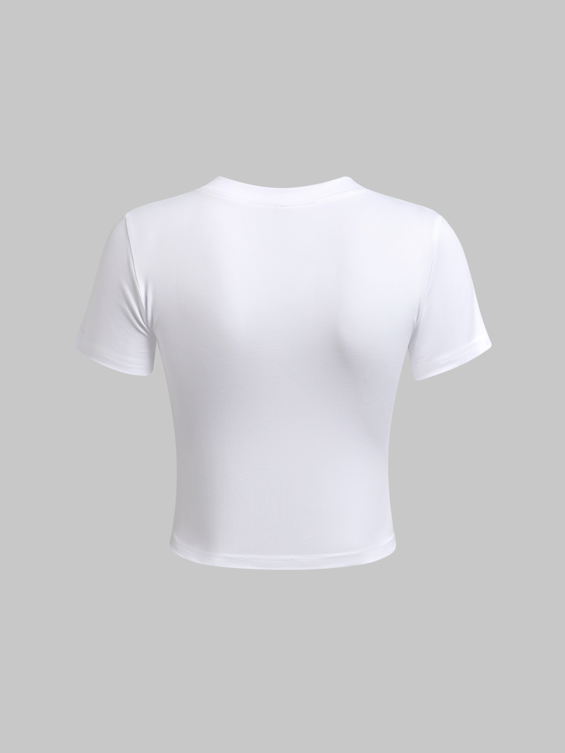 Y2k White Basic Top T-Shirt