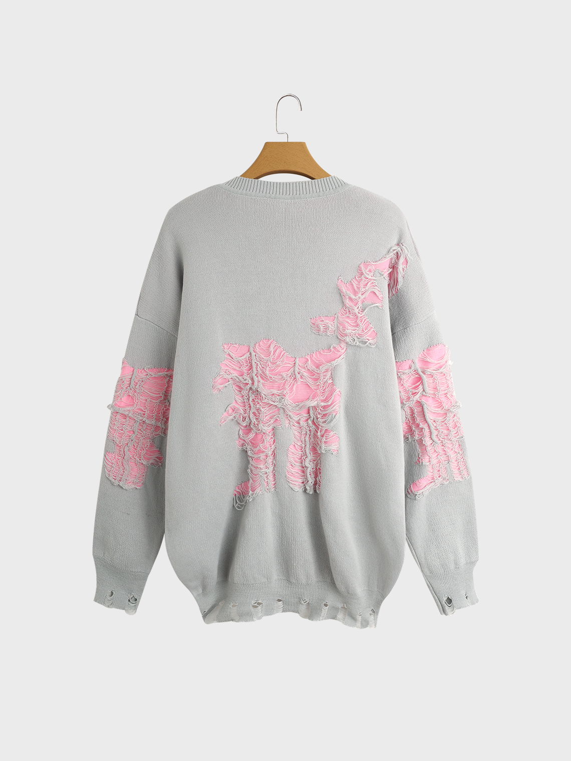 Knitted Hollow Out Long Sleeve Sweater