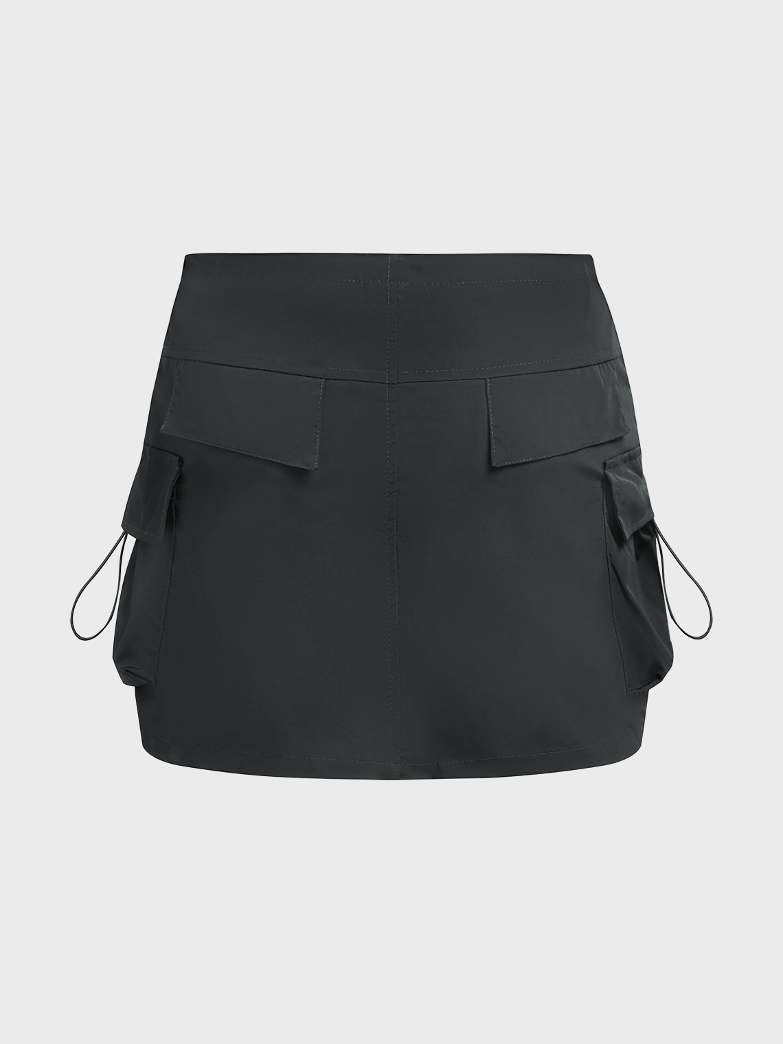 Pockets Cargo Plain Short Skirt