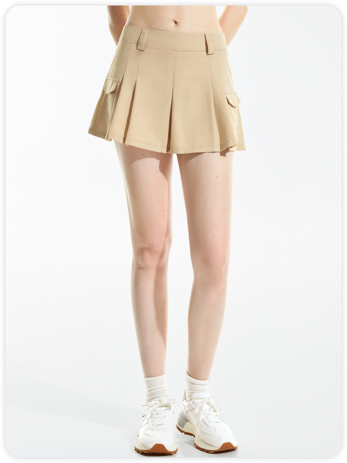 Y2K Casual Khaki Bottom Skirt