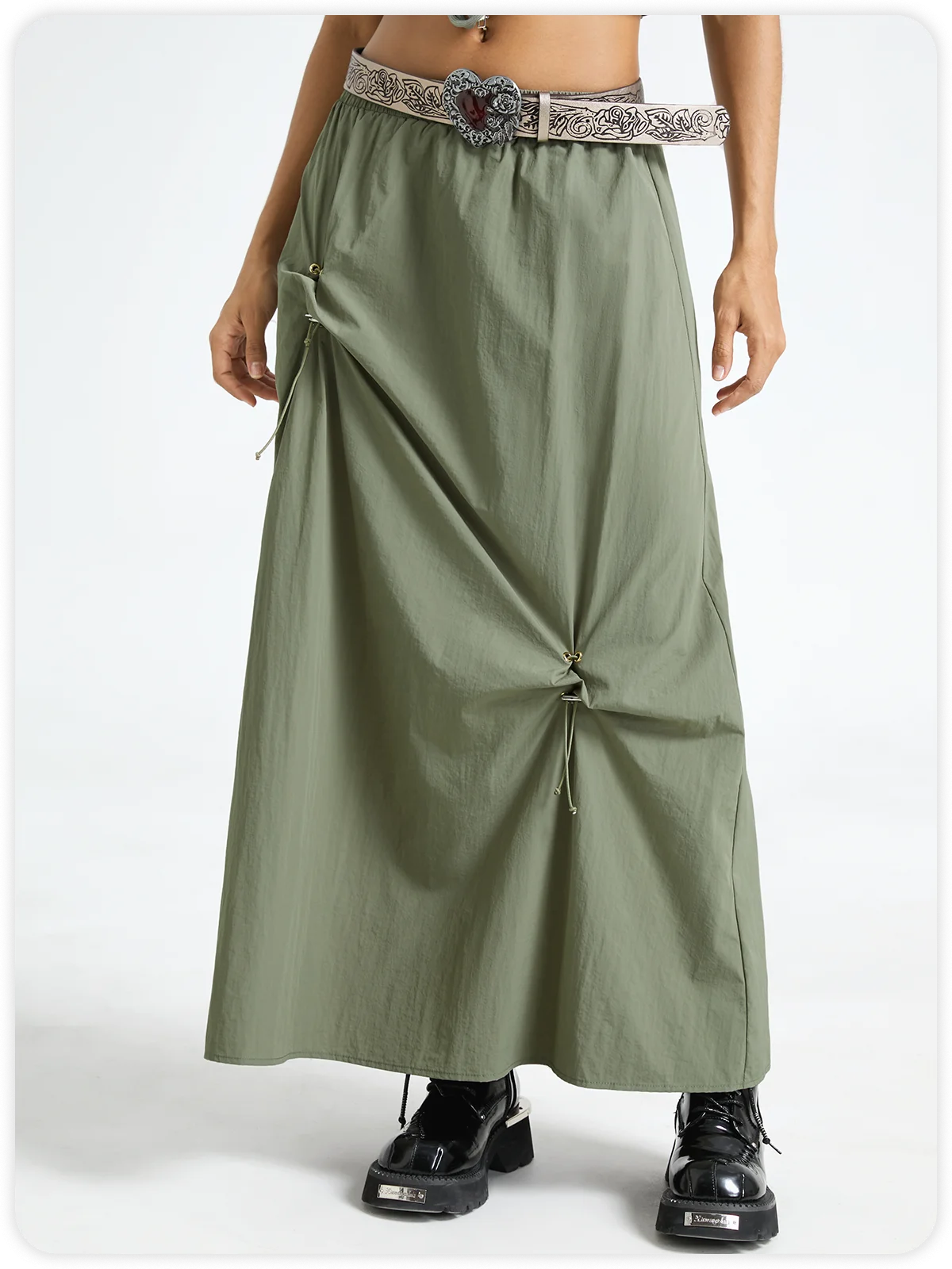 Plain Maxi Parachute Skirt