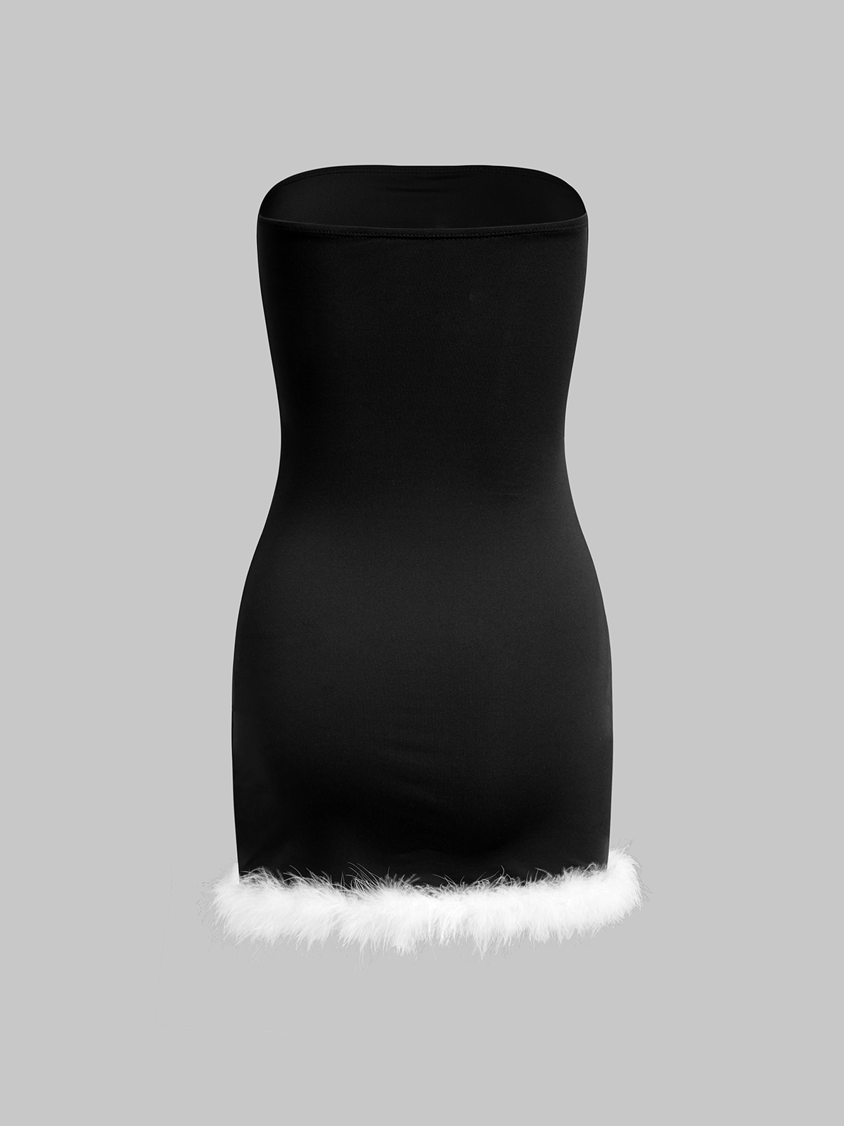 Strapless Plain Short Tube Dress