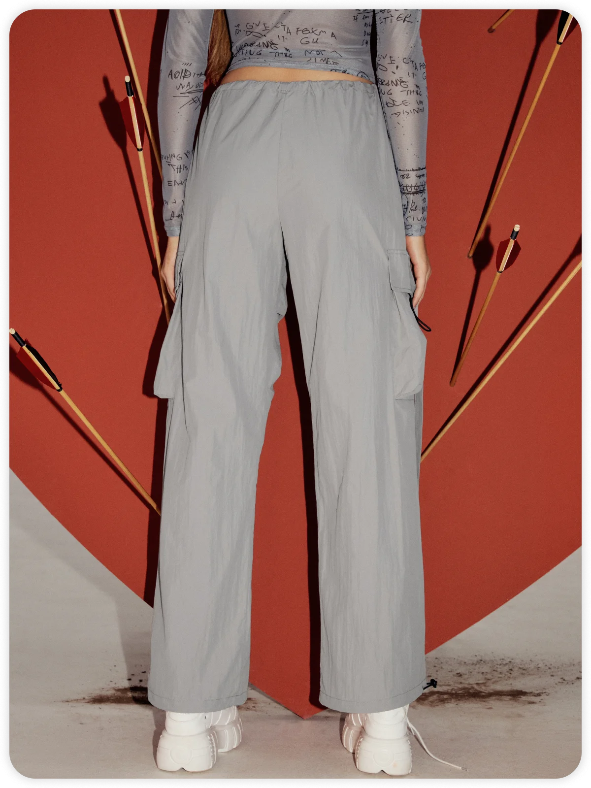 Removable Straps Pockets Plain Wide Leg Pants