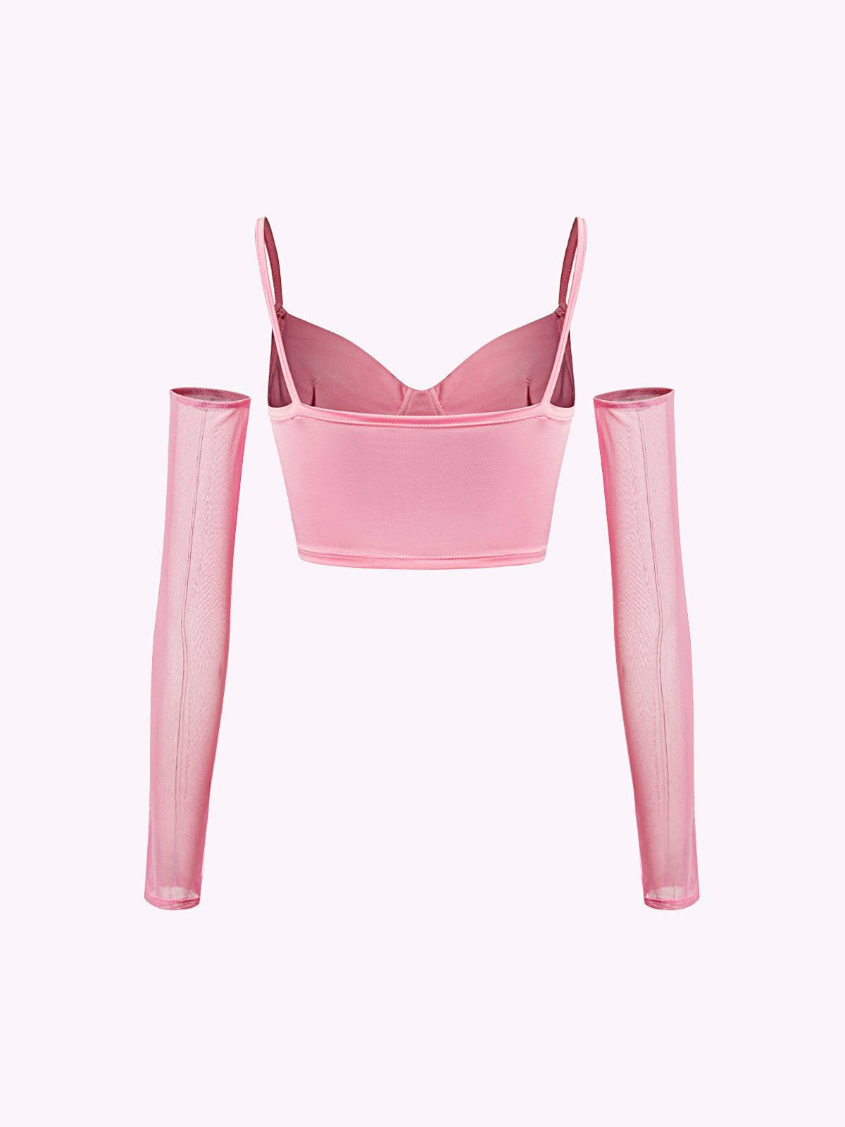 Y2K Fashion Pink Mesh Spaghetti Strap Top Women Top