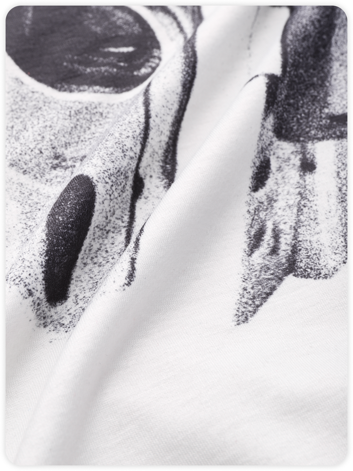 Y2K White Abstract Oversized Back To School Top Hoodie & Sweatshirt