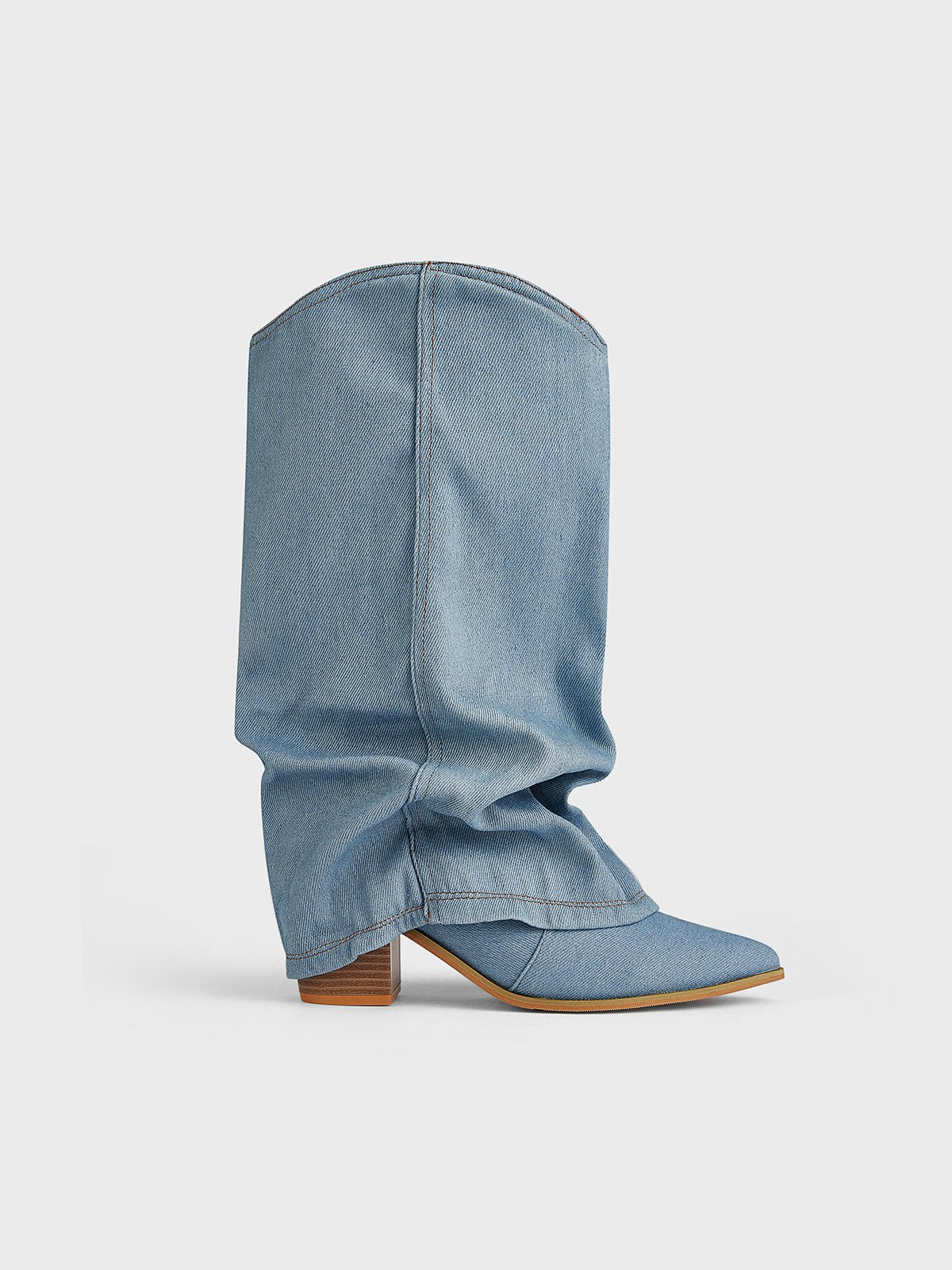 Plain Denim Street Cowboy Boots