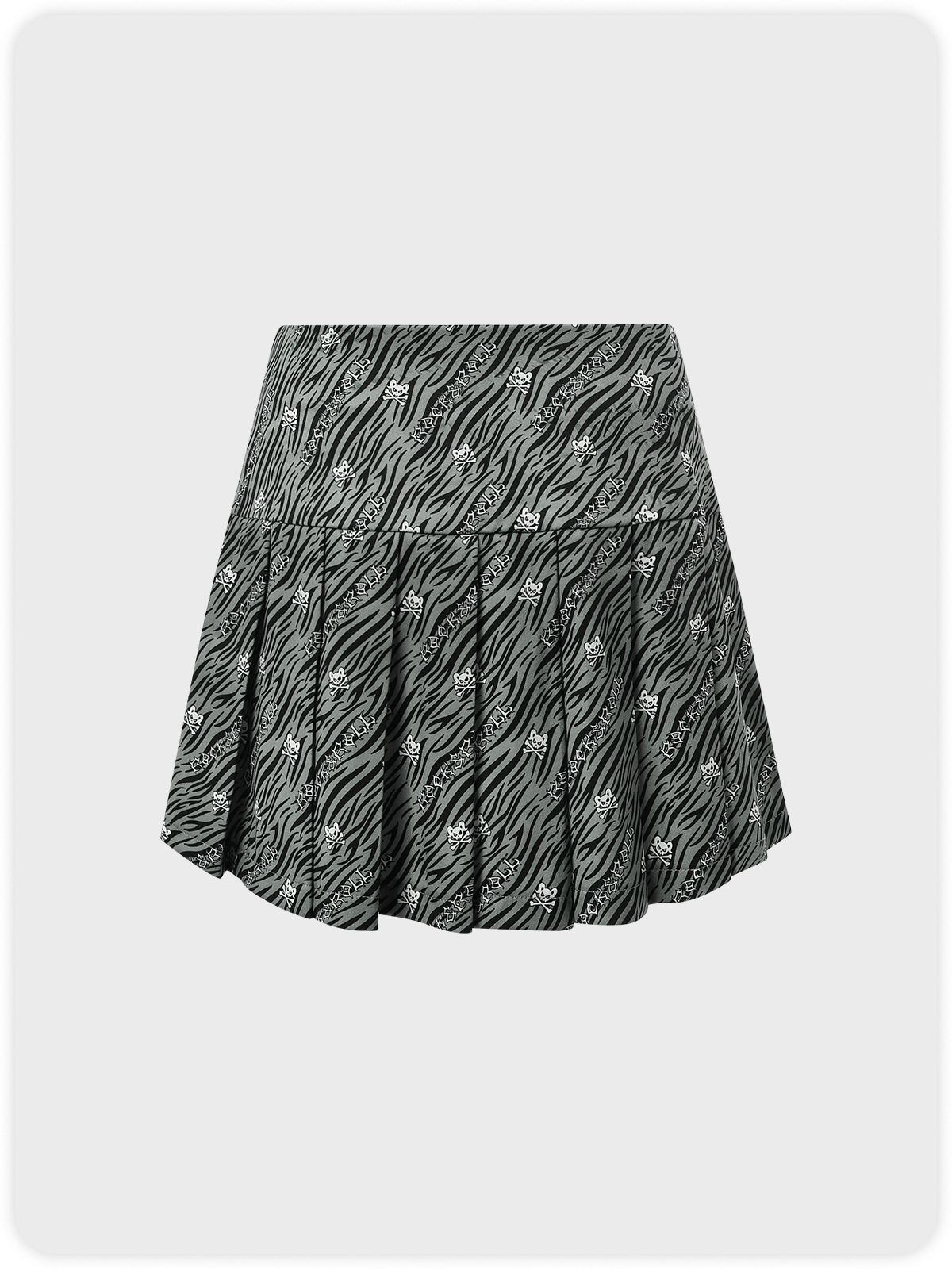 Y2K Gray Sleated Bottom Skirt