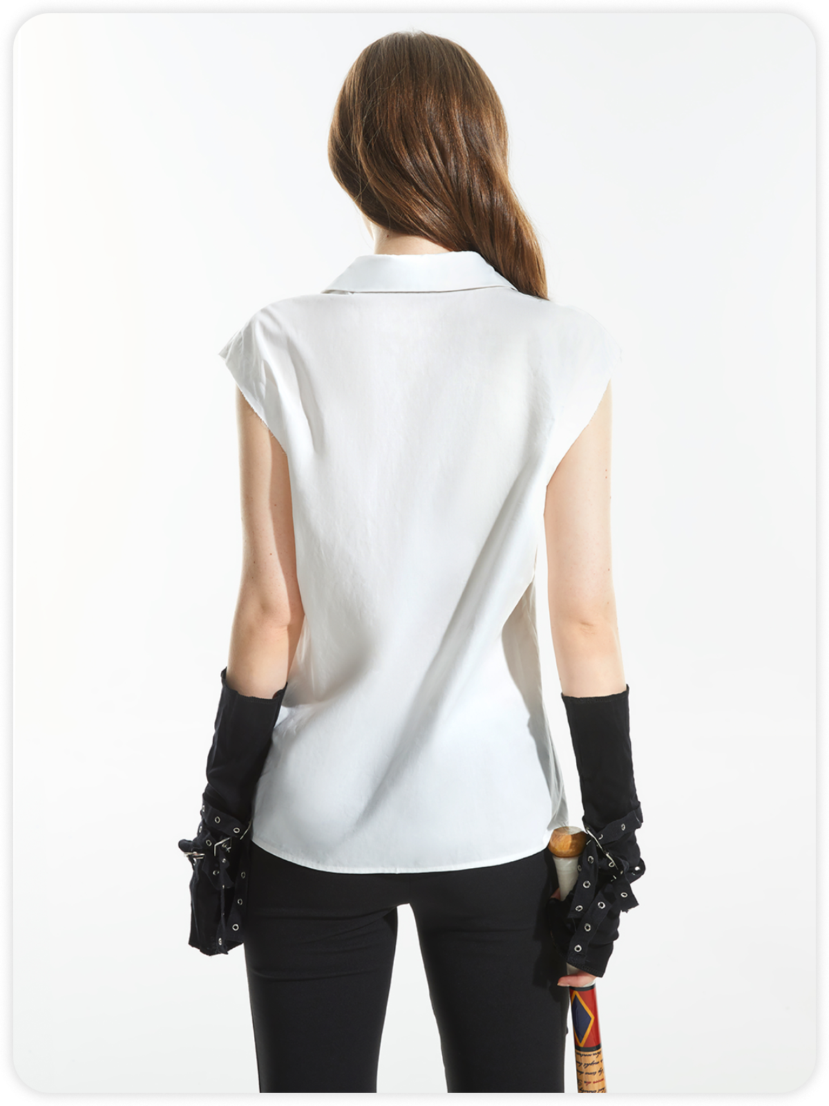 Y2K White Raw Edge Cap Sleeve Top Blouse