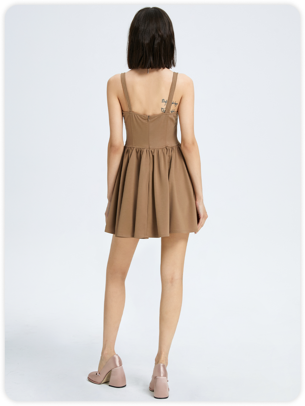 Y2k Balletcore Brown Corset Dress Mini Dress