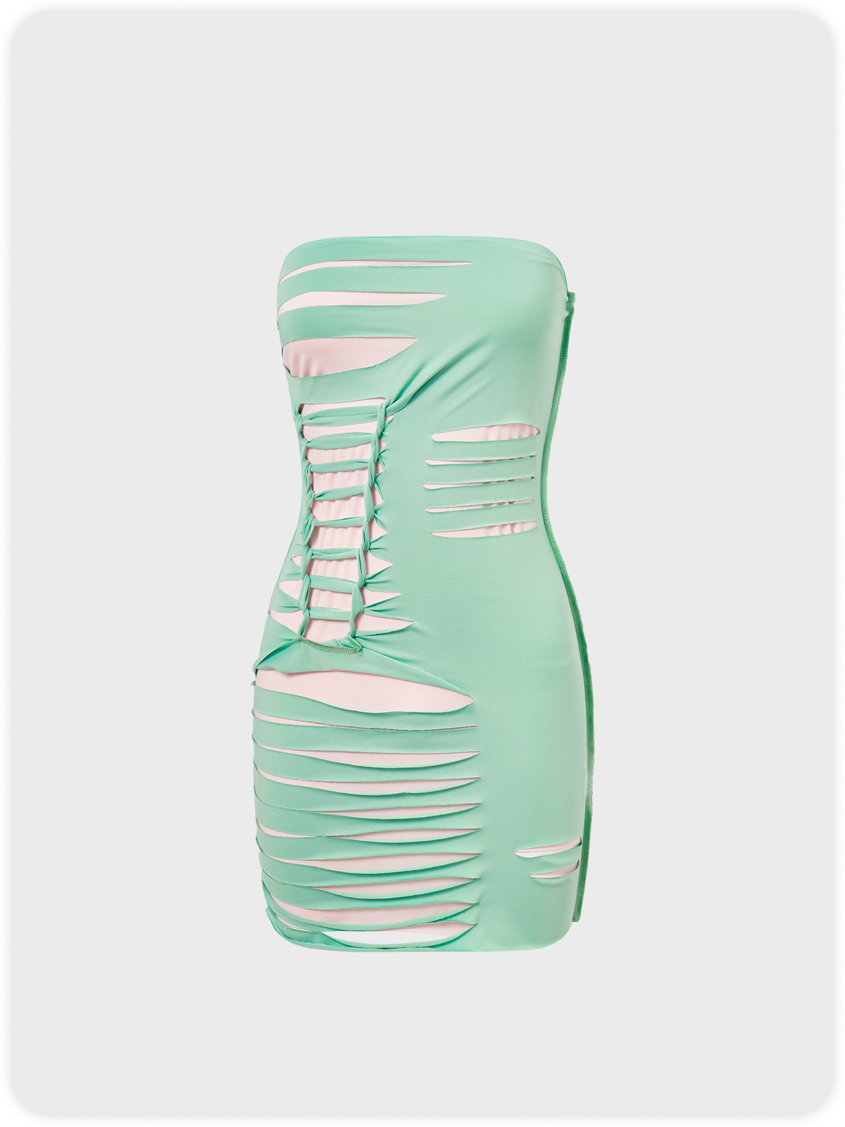 Y2K Mint Cut Out Dress Mini Dress