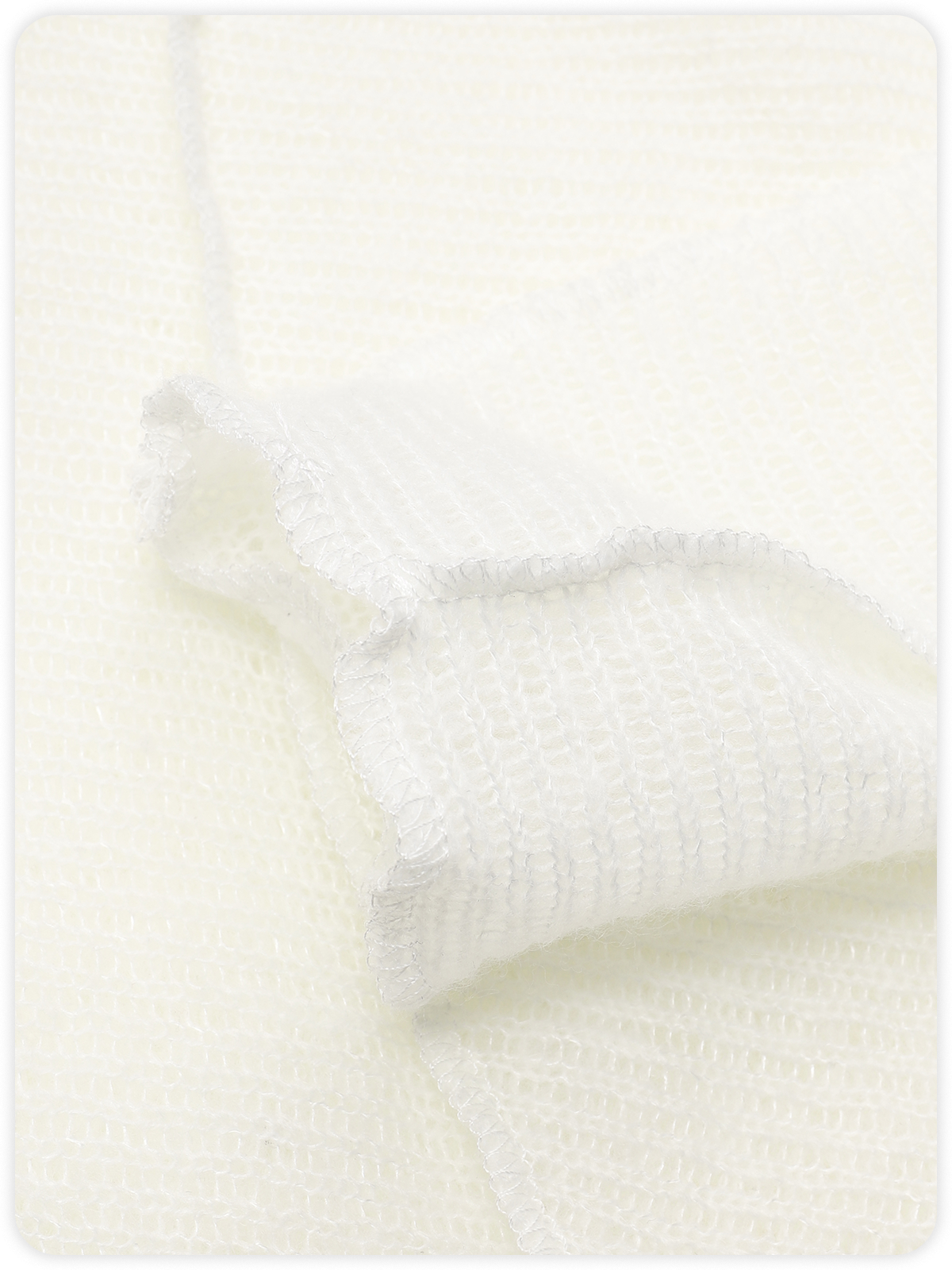 Y2k White Knit wear Overlock Top Sweater