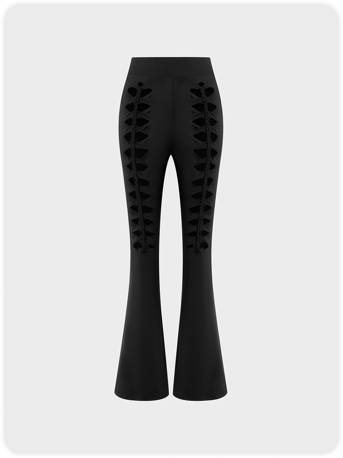 Y2K Black Cut Out Flare Bottom Pants