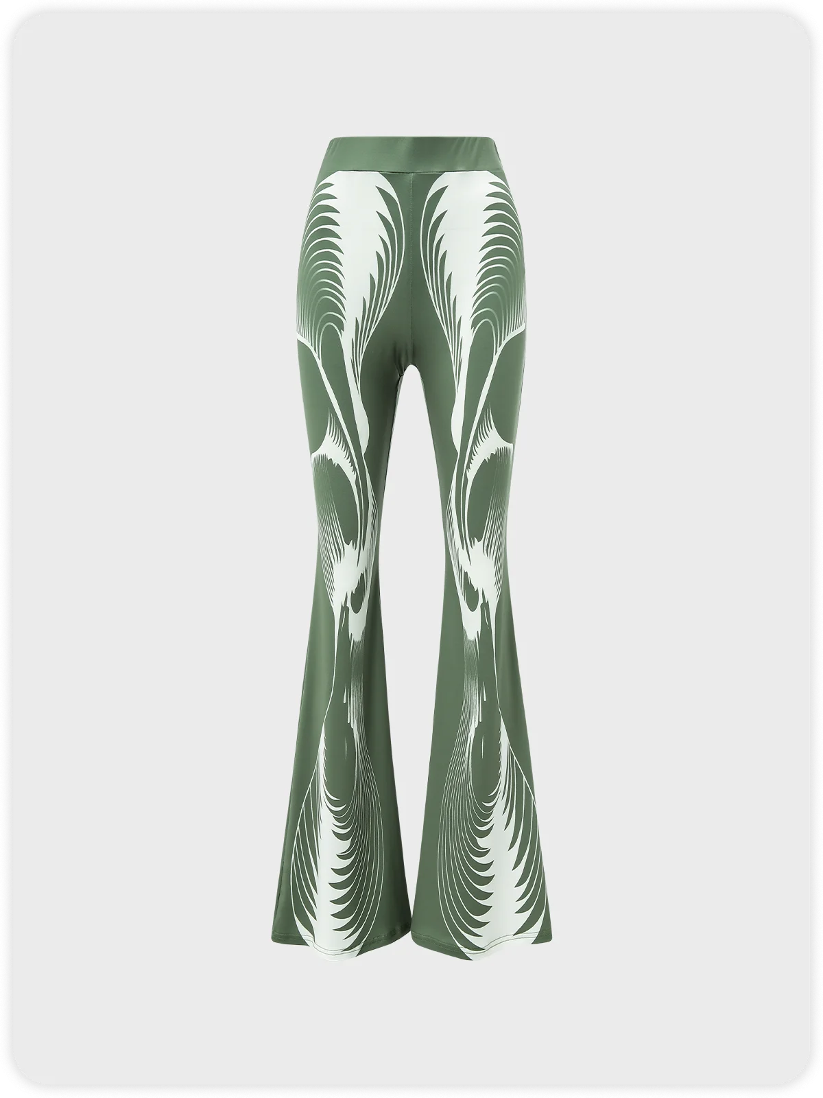 Y2K Green Ombre Flare Bottom Pants