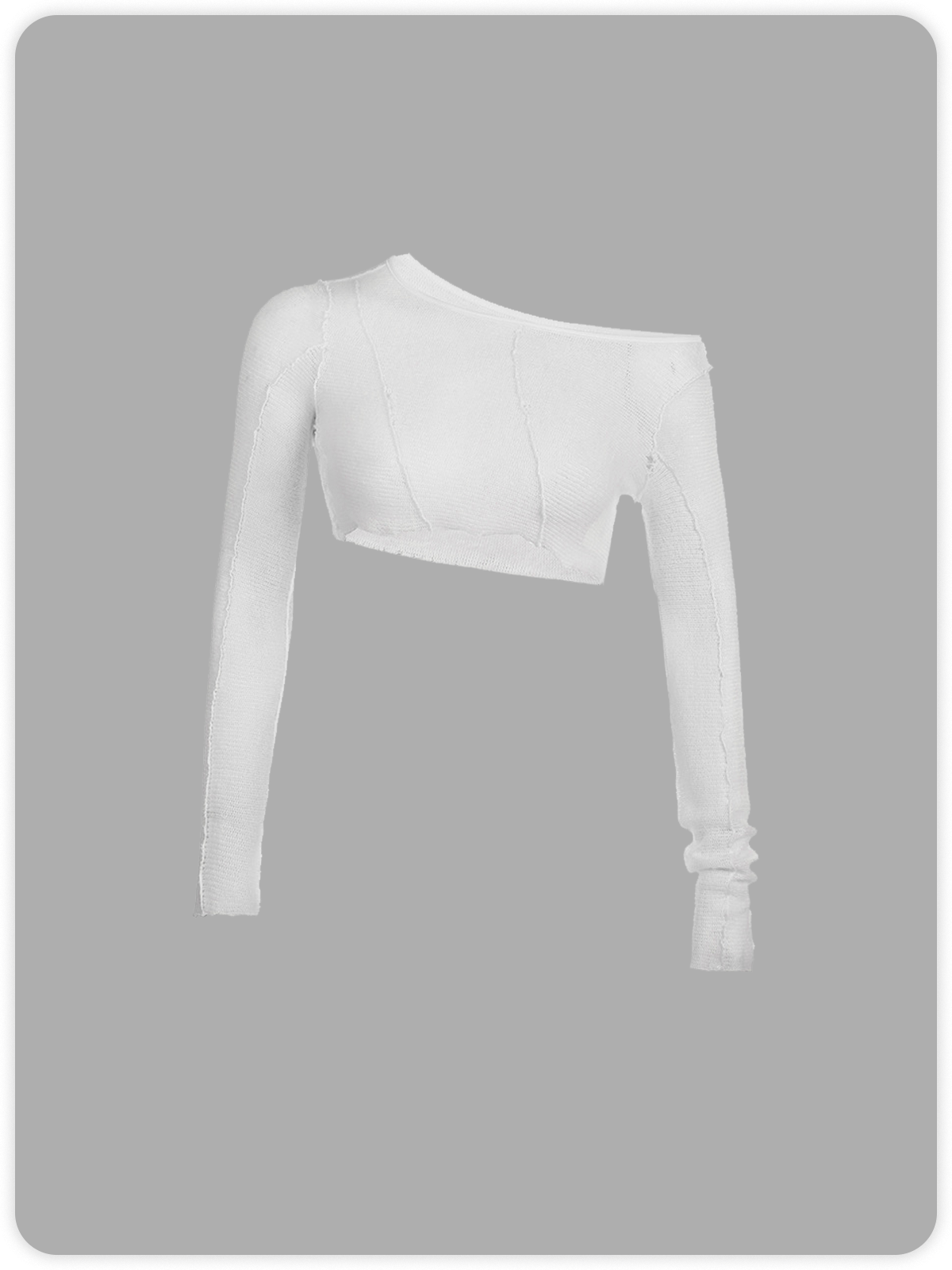 Y2k White Knit wear Overlock Top Sweater