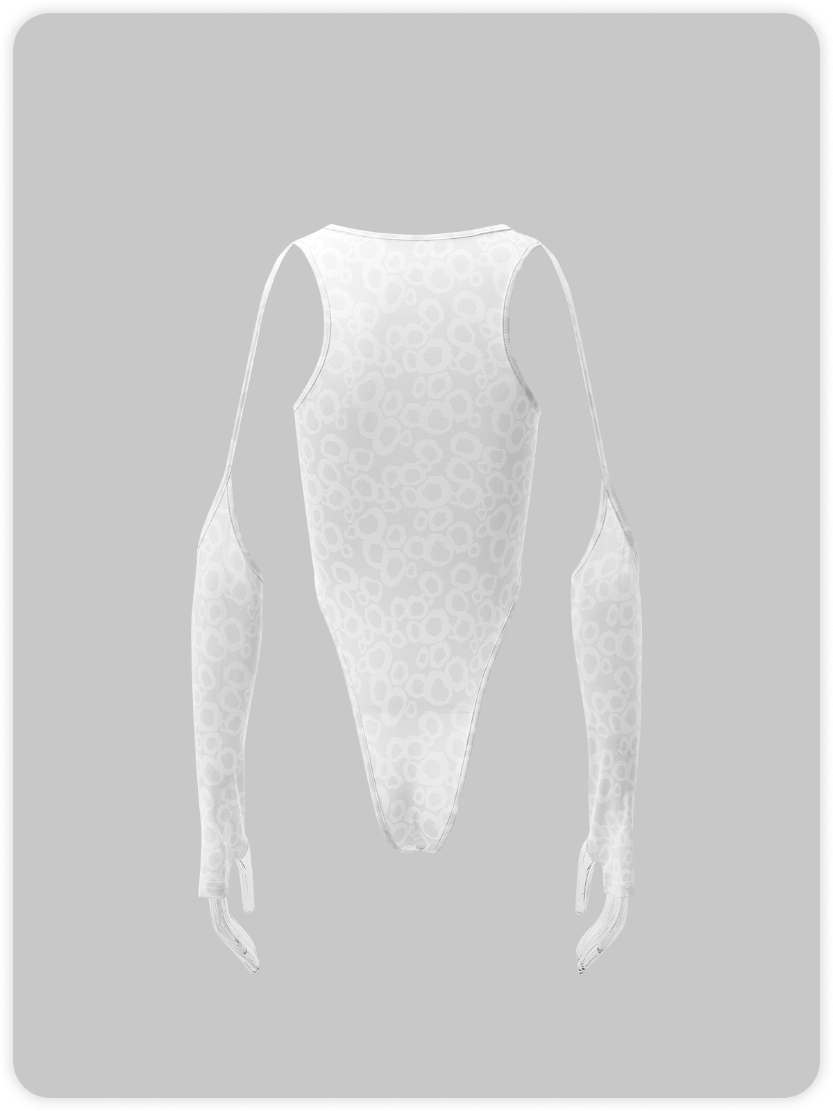 Street White Cut Out Asymmetrical Design Bodysuit