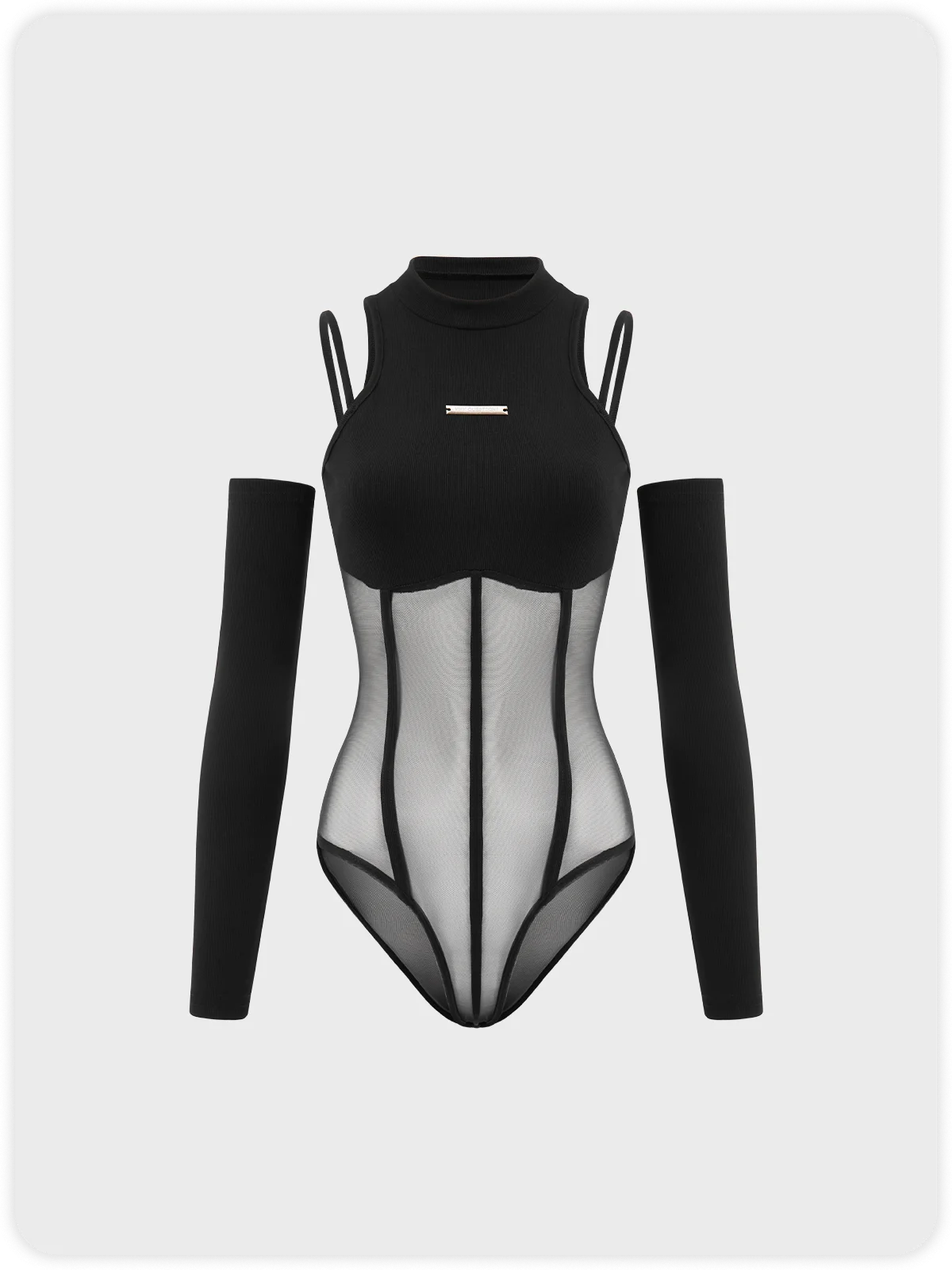 Street Black Mesh Bodysuit