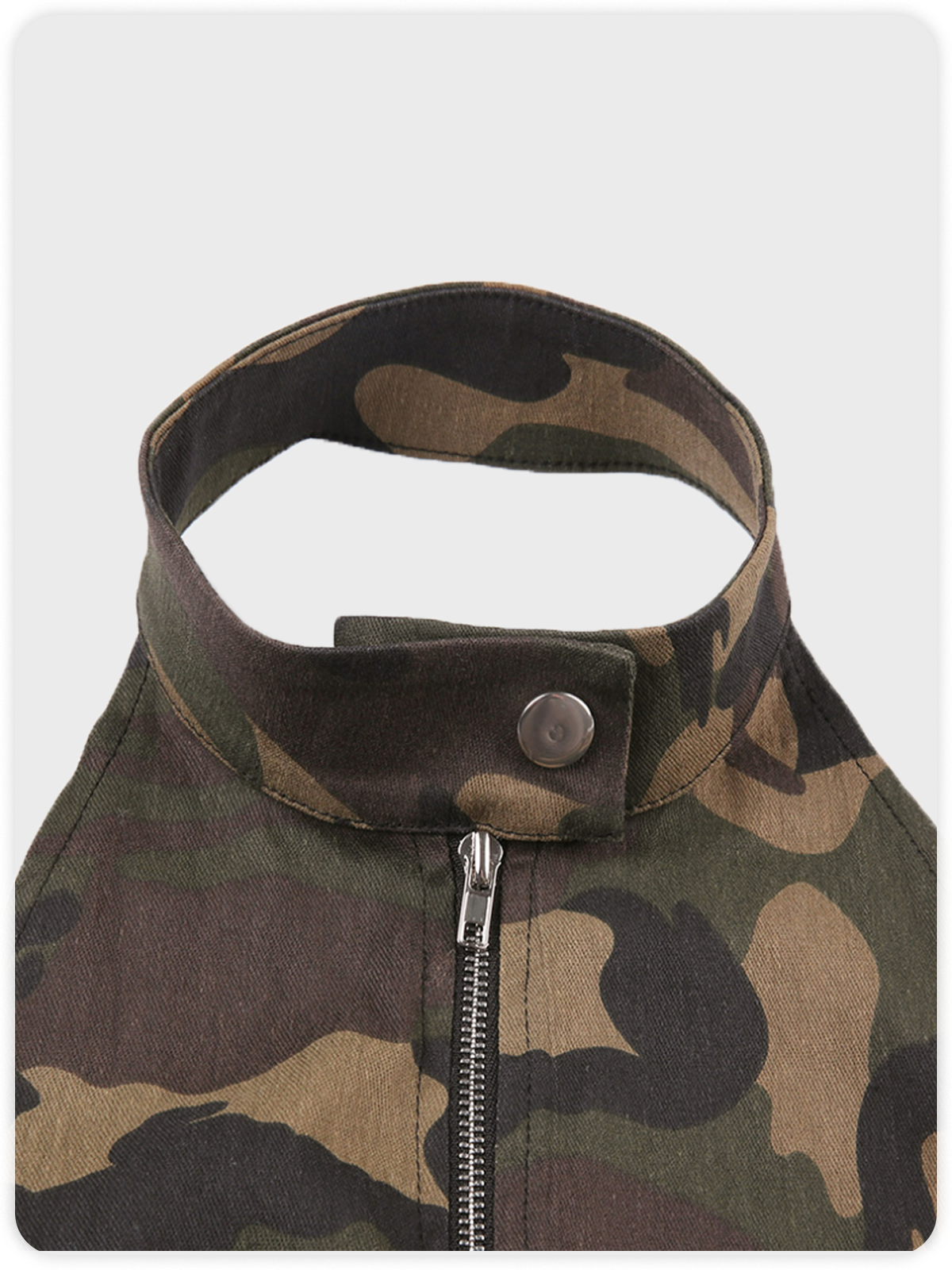 Camouflage Half Turtleneck Camo Tank Top