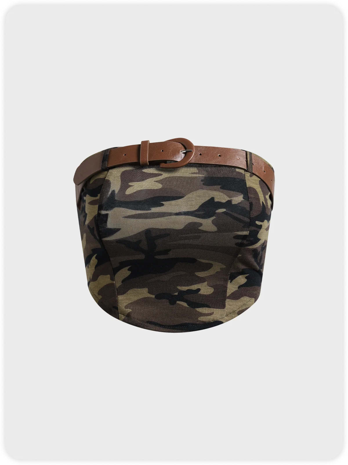 Y2k Camouflage Camouflage Belt Top Women Top