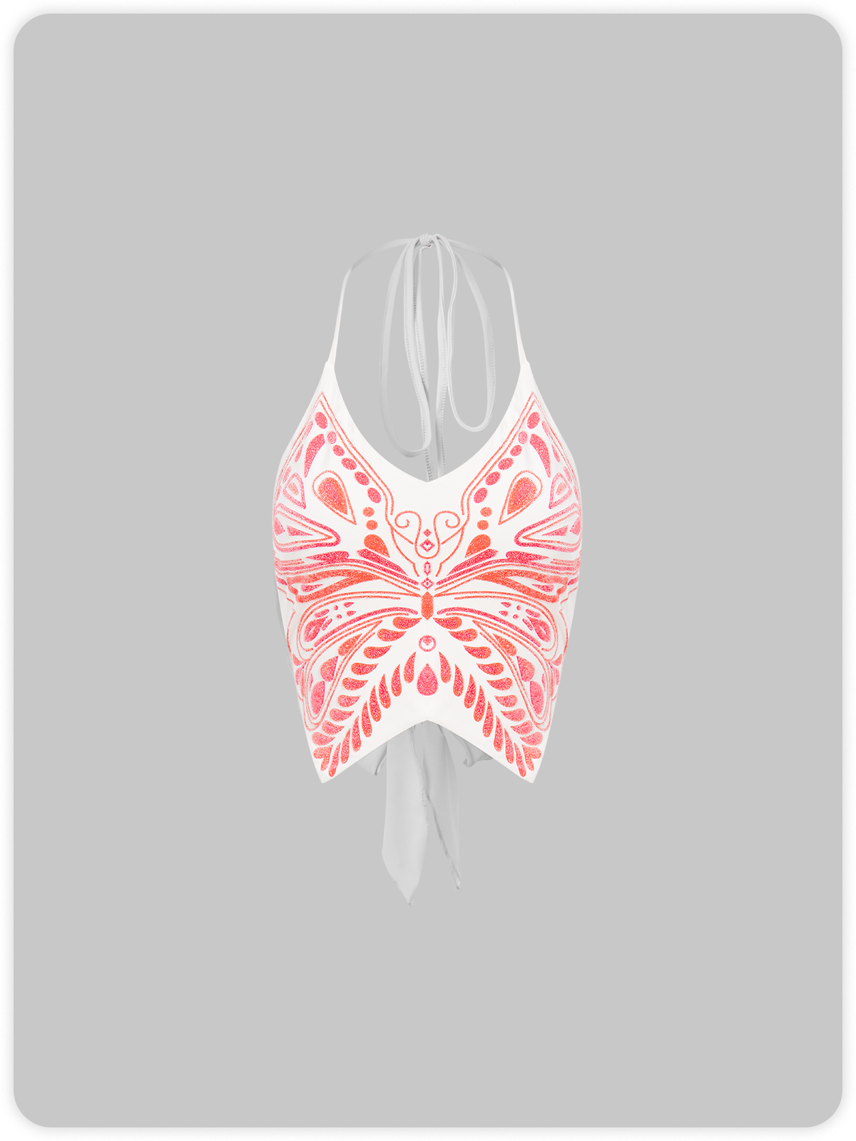 Street White Butterfly Top Tank Top & Cami