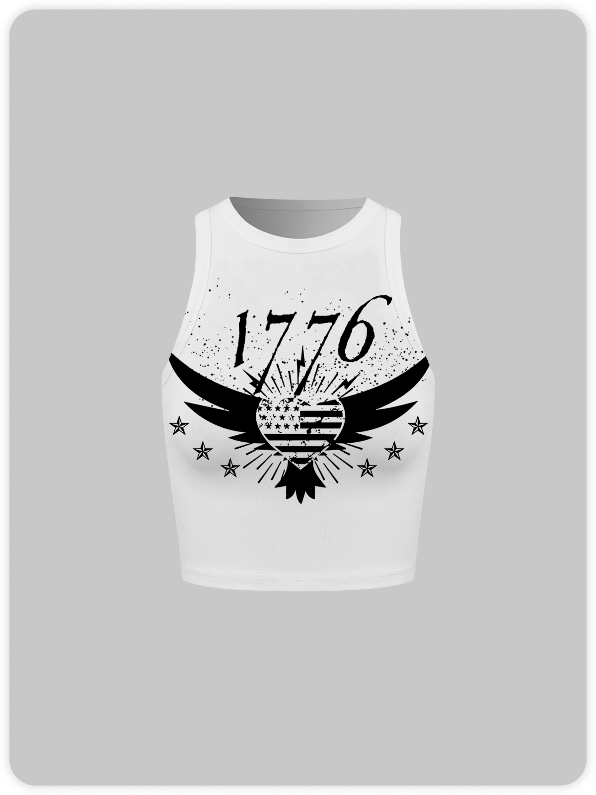 Y2k White Independence Day Basic Top Tank Top & Cami