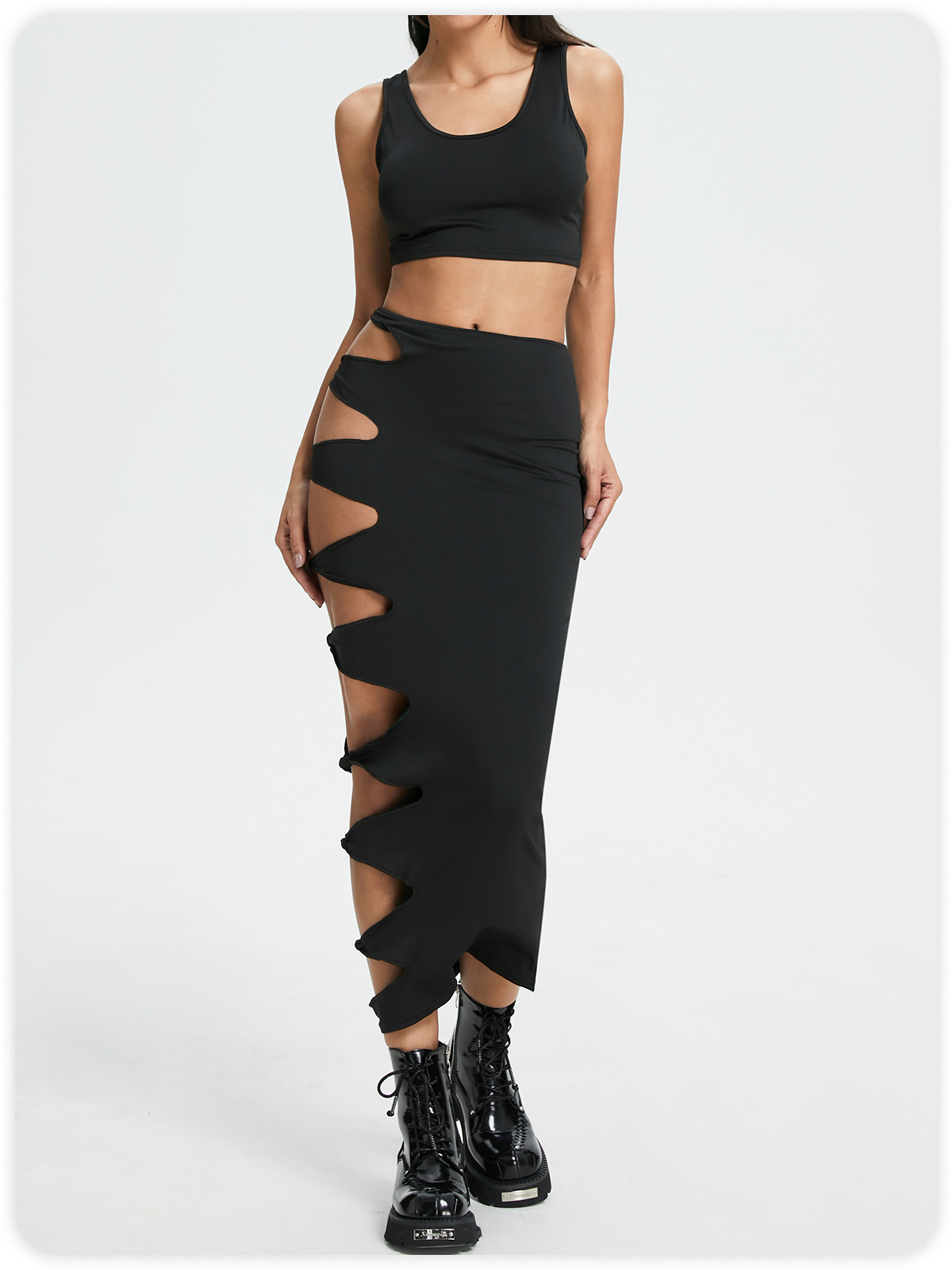 Street Black Two-Piece Set