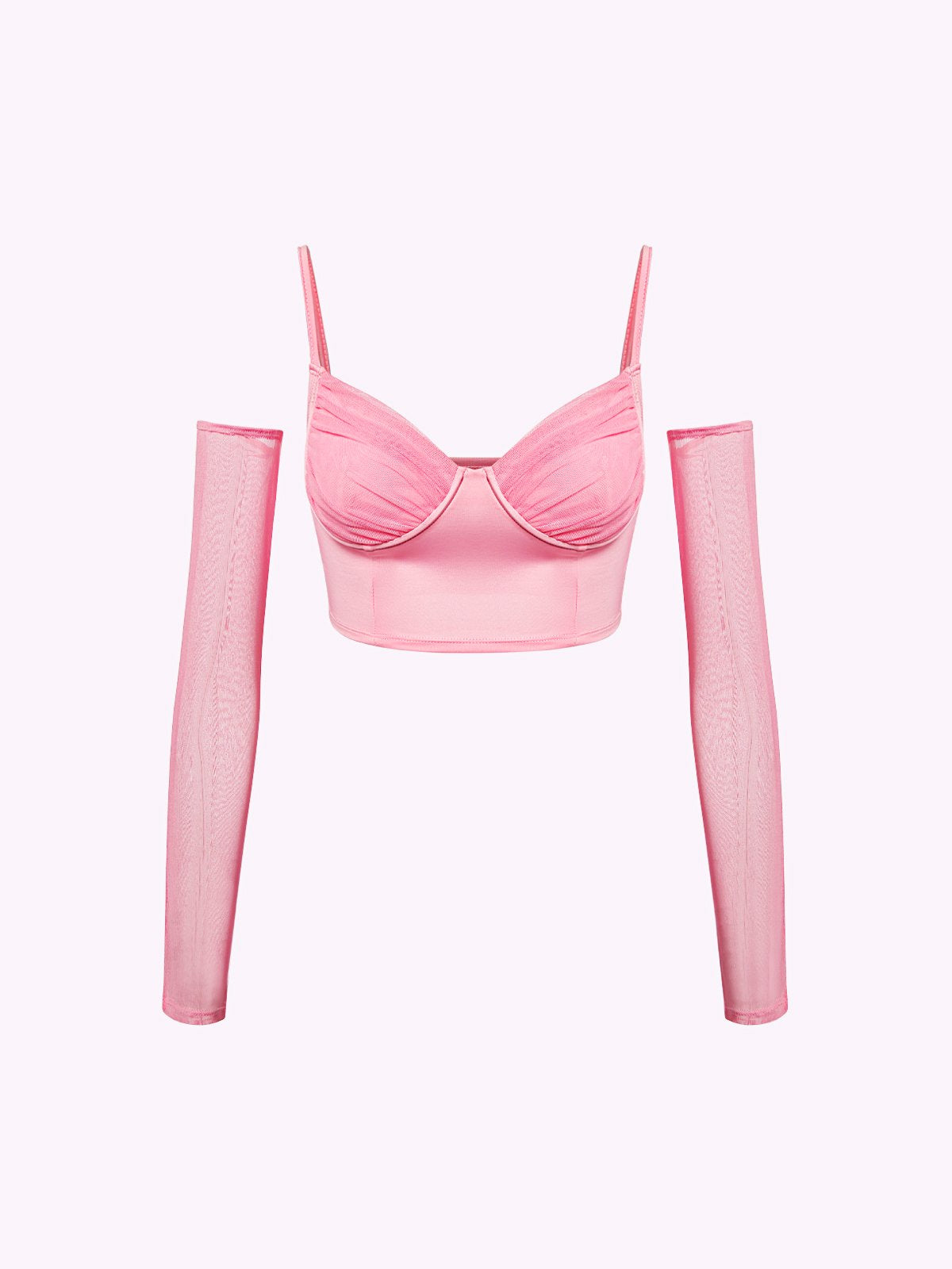 Y2K Fashion Pink Mesh Spaghetti Strap Top Women Top