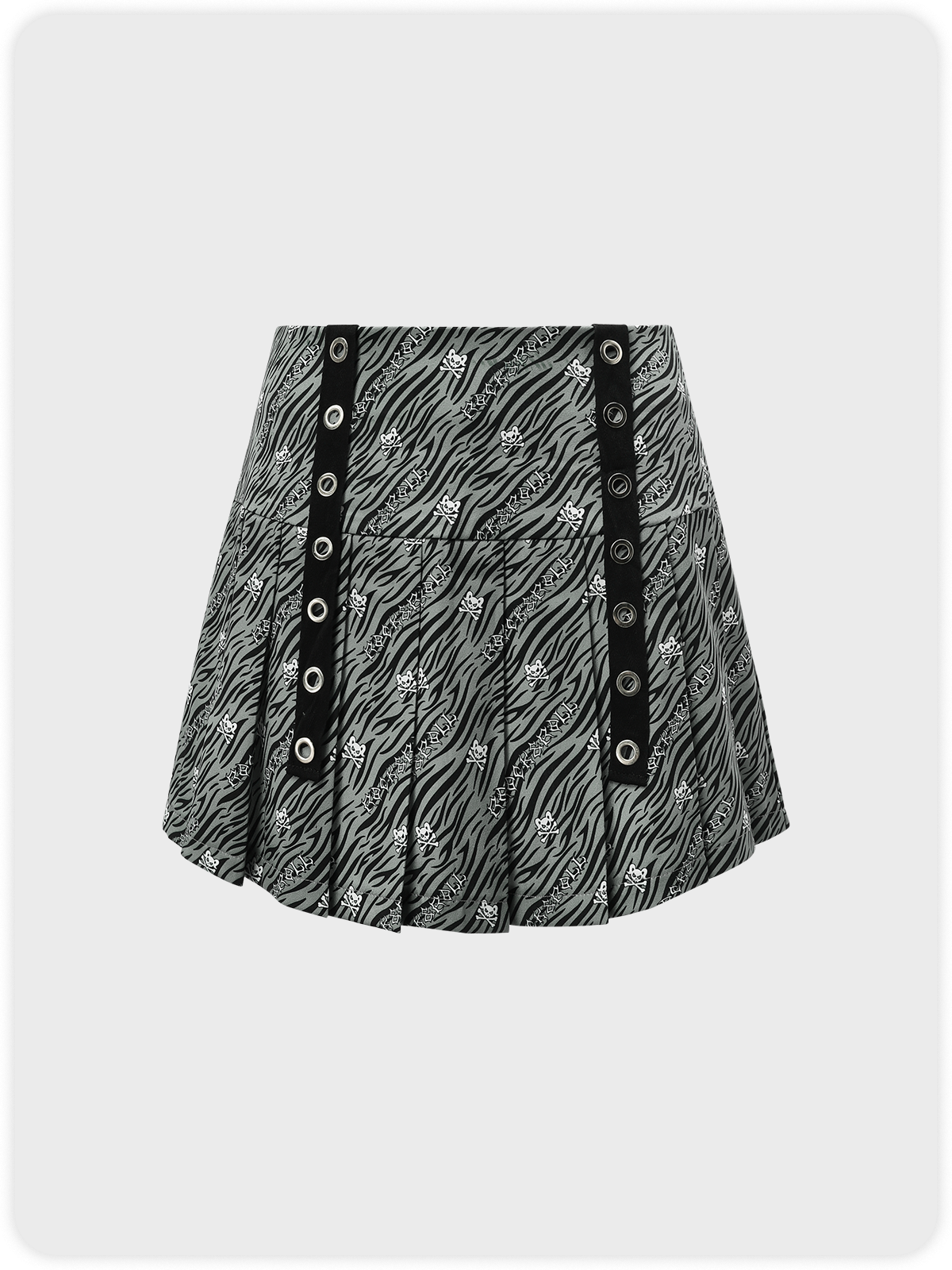 Y2K Gray Sleated Bottom Skirt