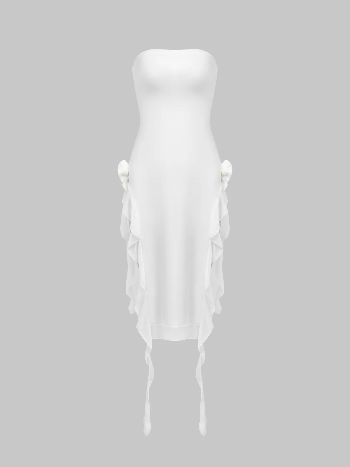 Y2k Balletcore White Split Dress Midi Dress