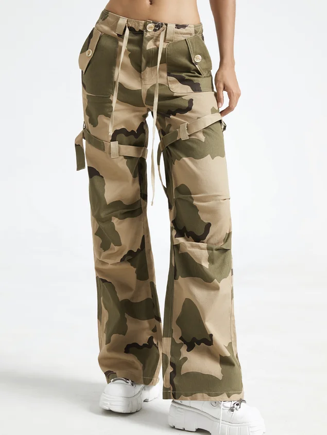 Pockets Cargo Camouflage Camo Pants