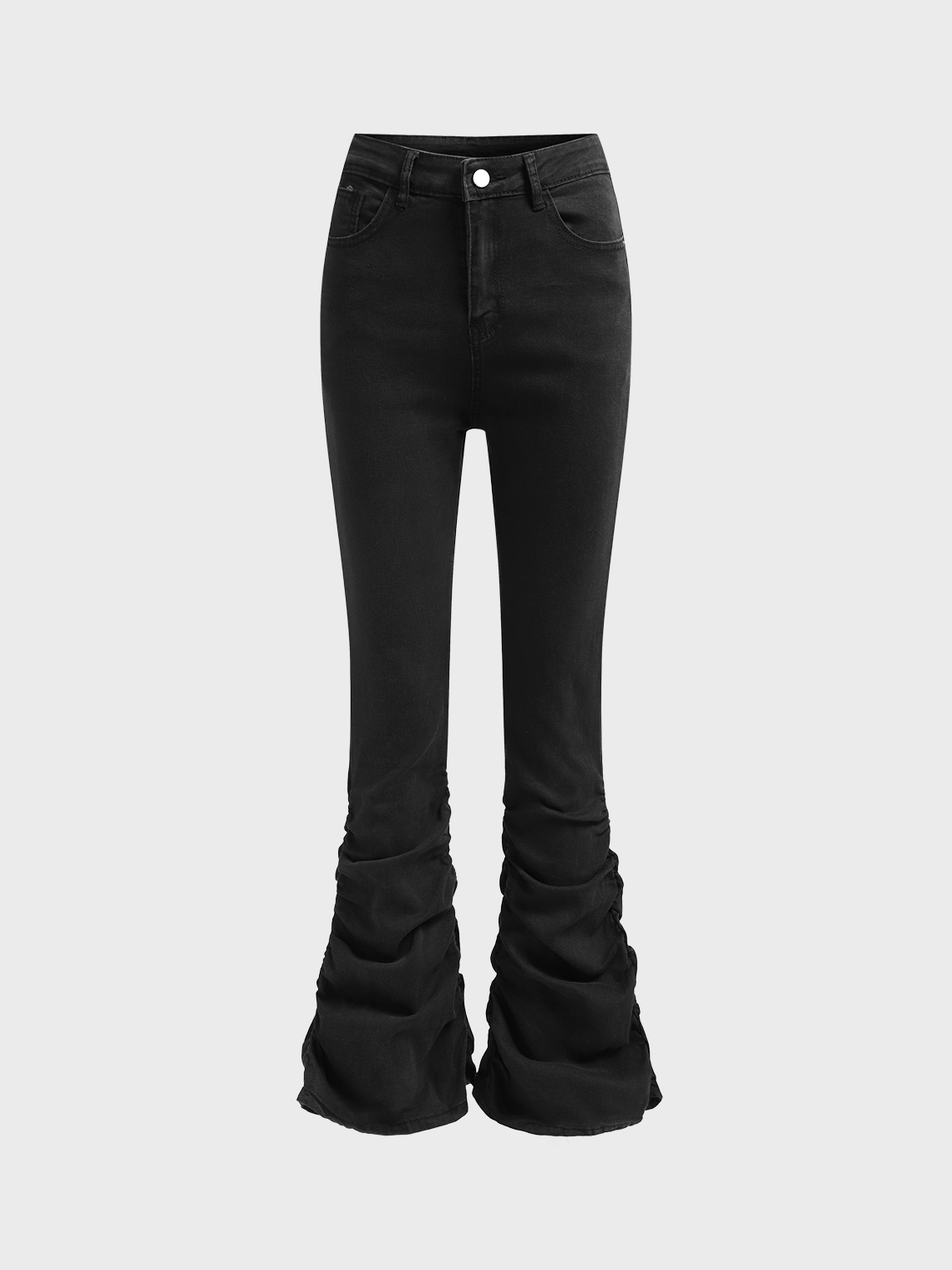 Plain Bell-Bottomtrousers Jeans