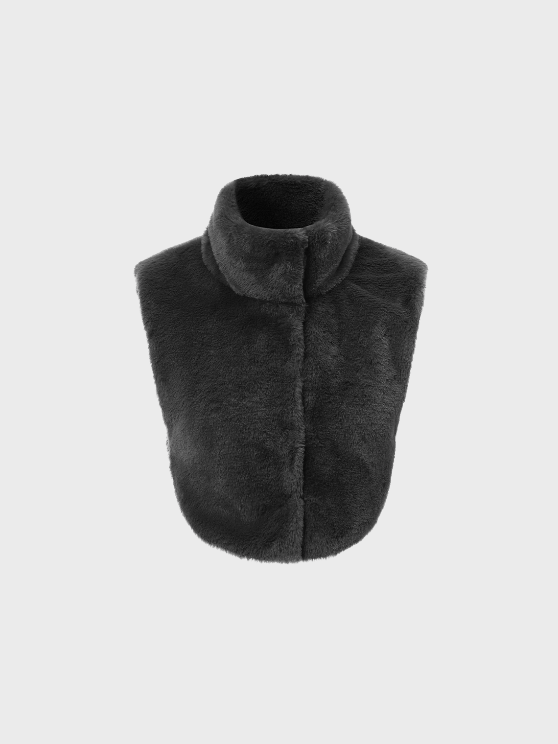 Y2K Deep Gray Sherpa Cut Out Top Outwear