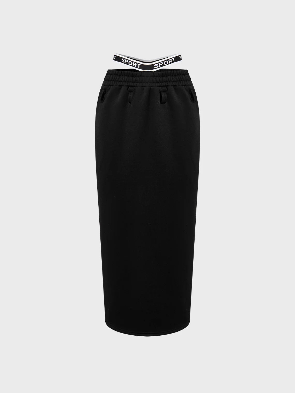 Y2K Black Cropped Bottom Skirt