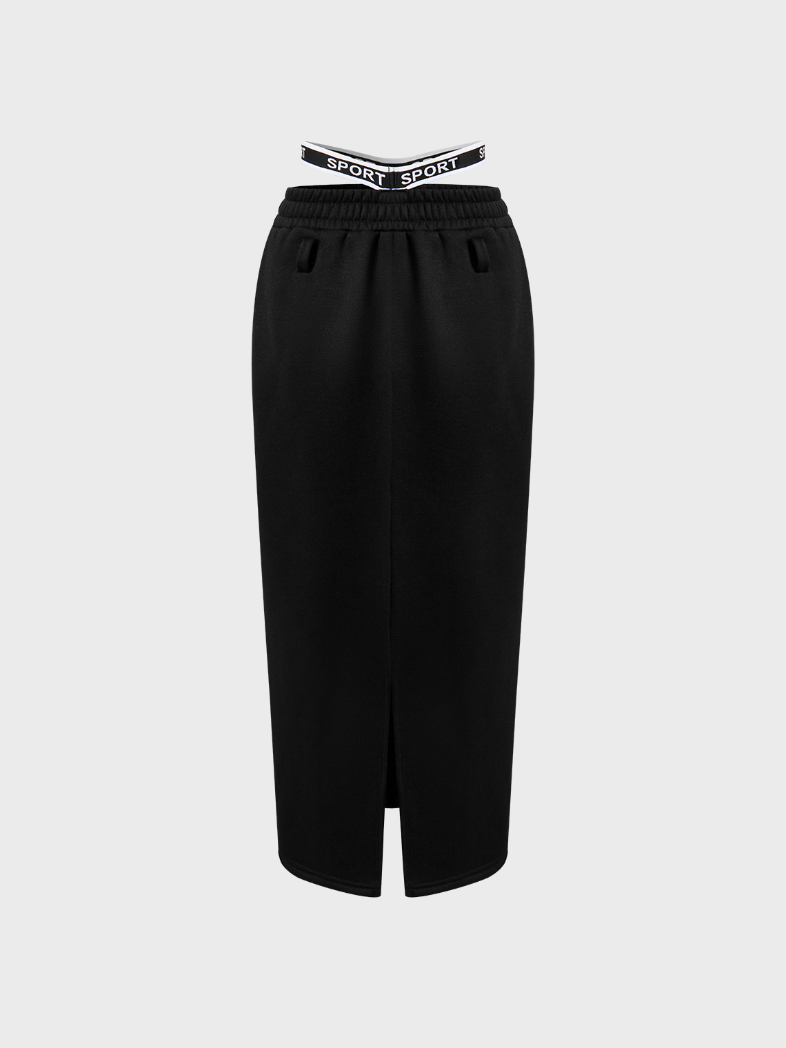 Y2K Black Cropped Bottom Skirt