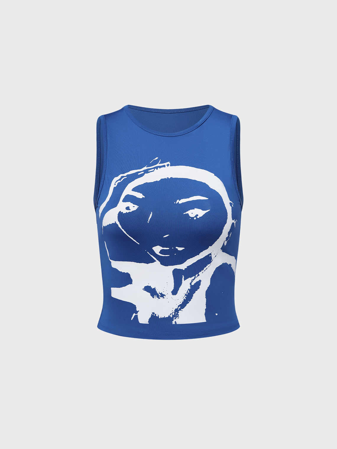 Y2K Blue Body print Top Tank Top & Cami