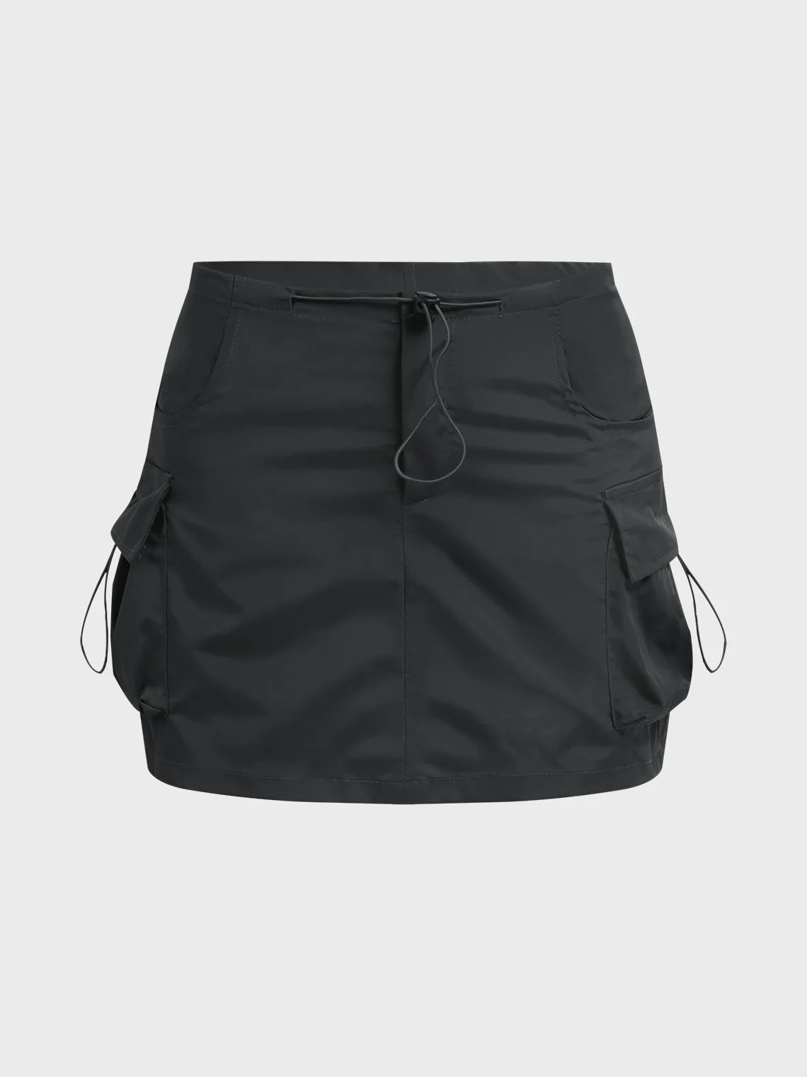 Pockets Cargo Plain Short Skirt